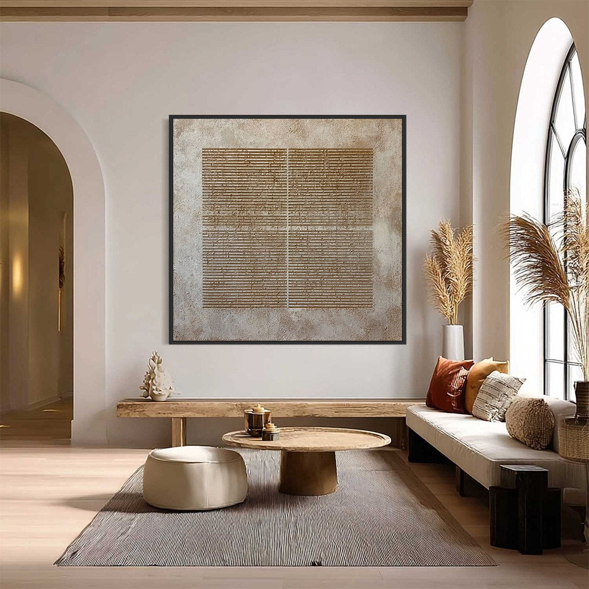 CODEX: Large Square Textured Minimalist Abstract Painting - Image 2