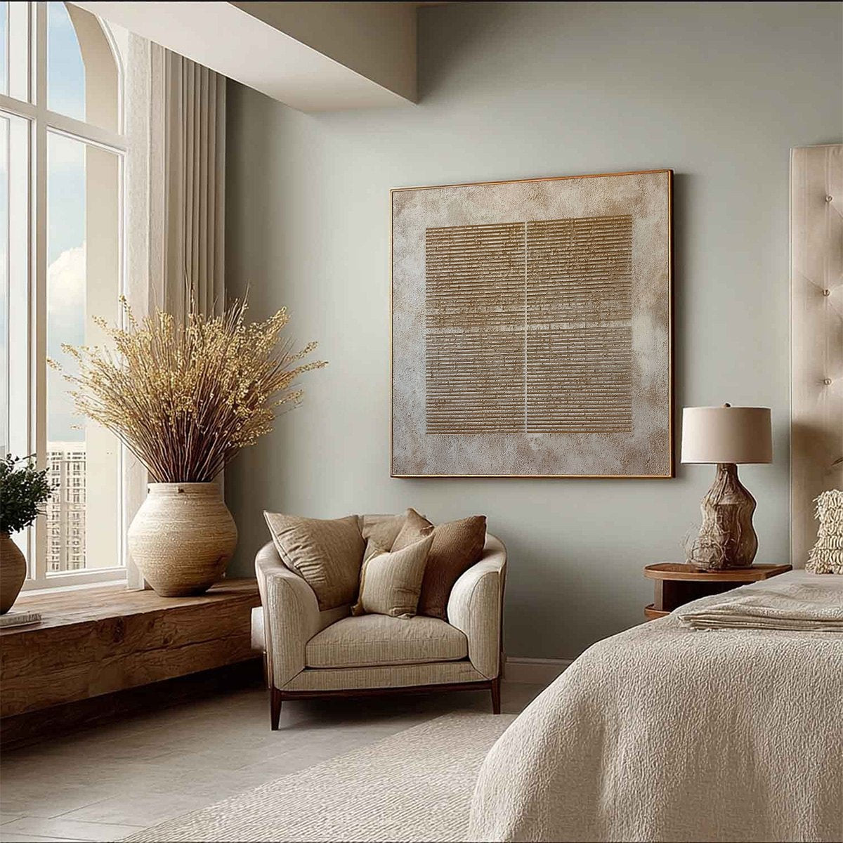 CODEX: Large Square Textured Minimalist Abstract Painting - Image 8