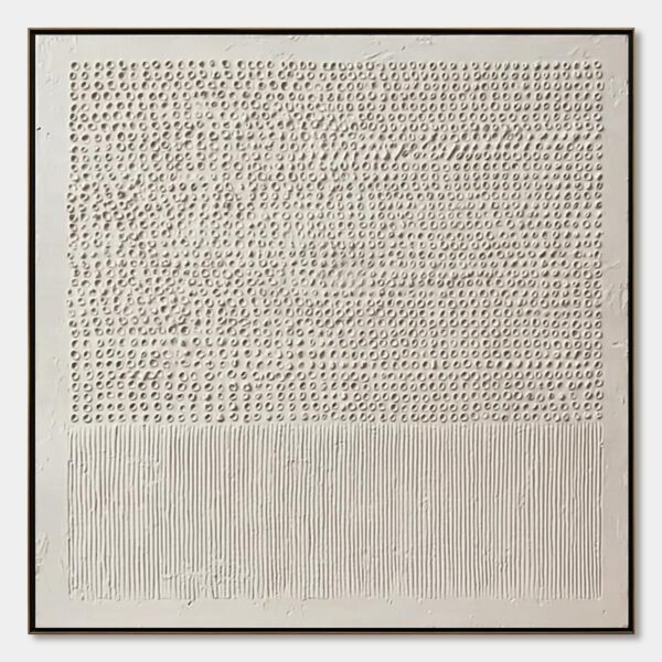 CODEX OF CALM: Large Square Textured Wabi Sabi Abstract Painting