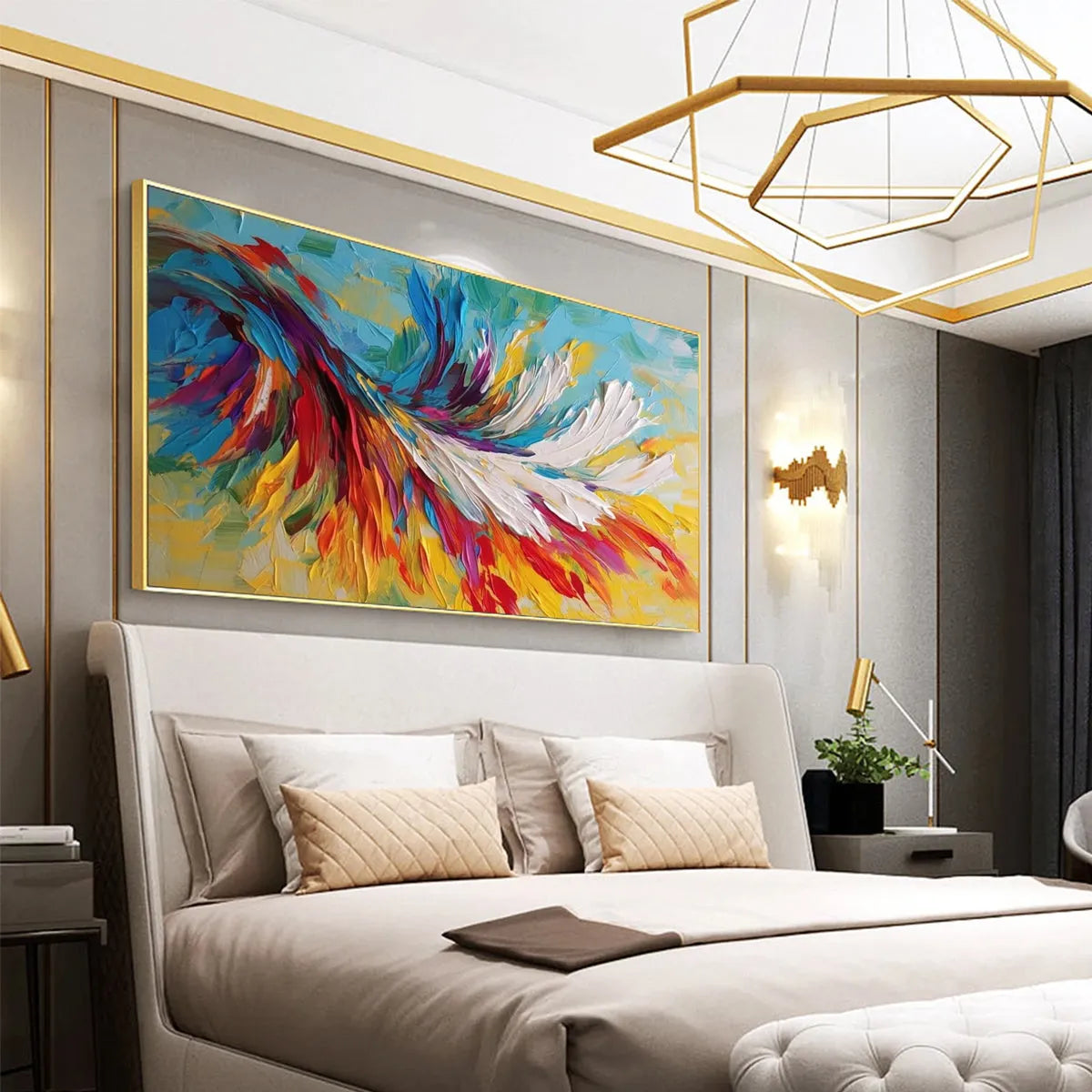 COLORFUL WHIRLWIND: Large Abstract Impasto Oil Painting on Canvas - Image 4