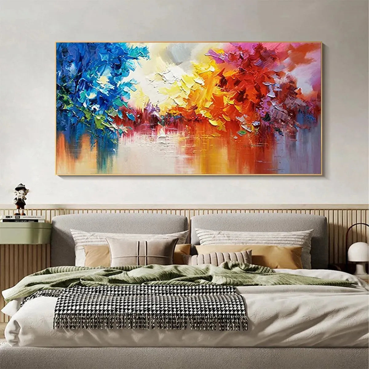 COLORFUL REFLECTIONS: Textured Abstract Landscape Painting - Image 5