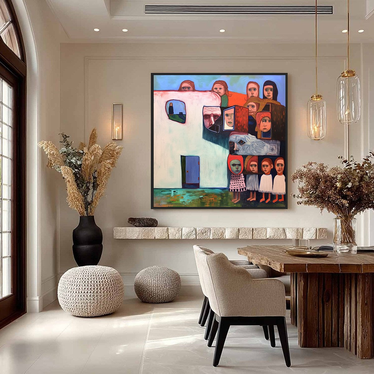 COMMUNITY OF SOULS: Colorful Figurative Portrait Painting - Image 4
