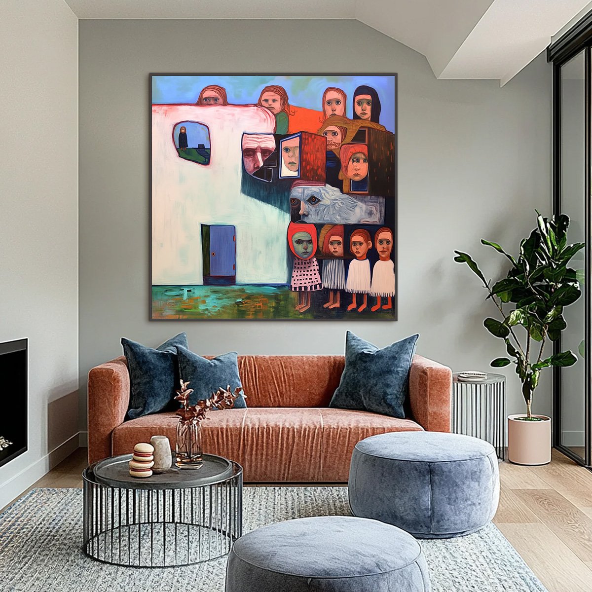 COMMUNITY OF SOULS: Colorful Figurative Portrait Painting - Image 6