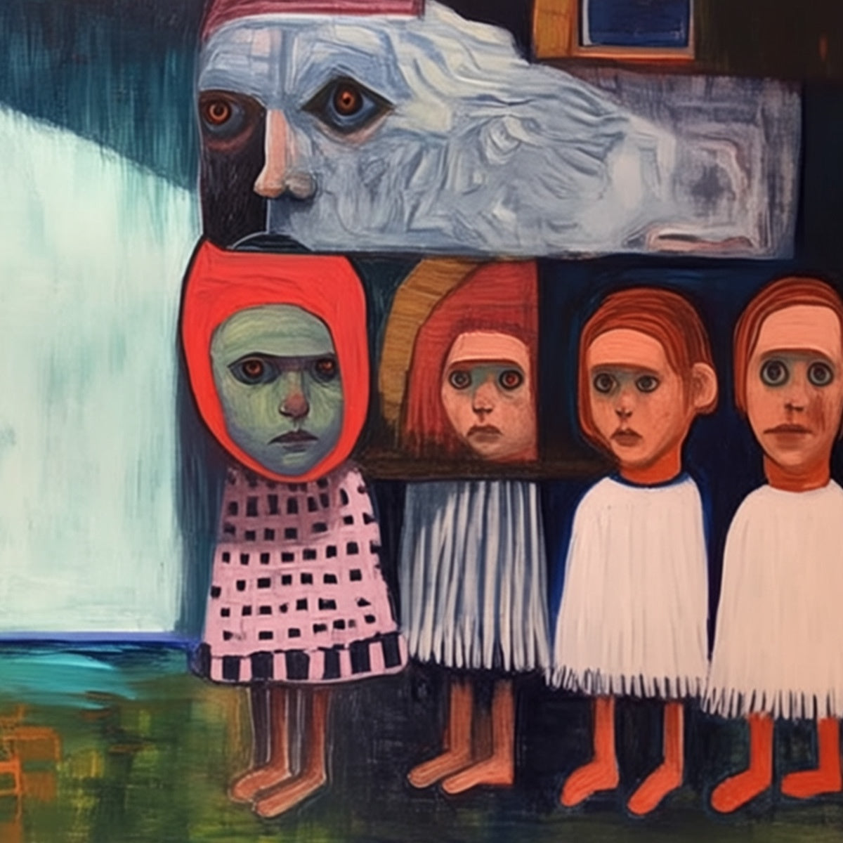 COMMUNITY OF SOULS: Colorful Figurative Portrait Painting - Image 3