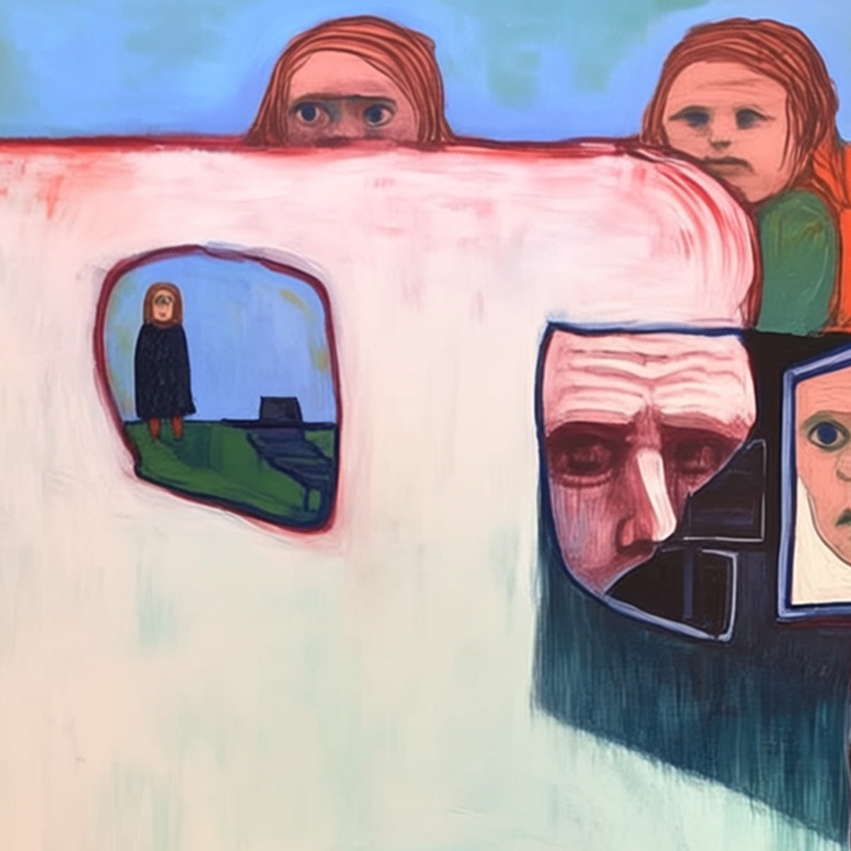 COMMUNITY OF SOULS: Colorful Figurative Portrait Painting - Image 5