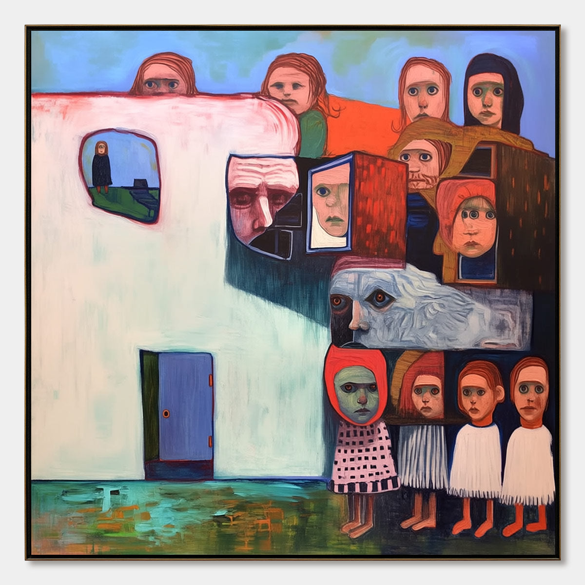 COMMUNITY OF SOULS: Colorful Figurative Portrait Painting