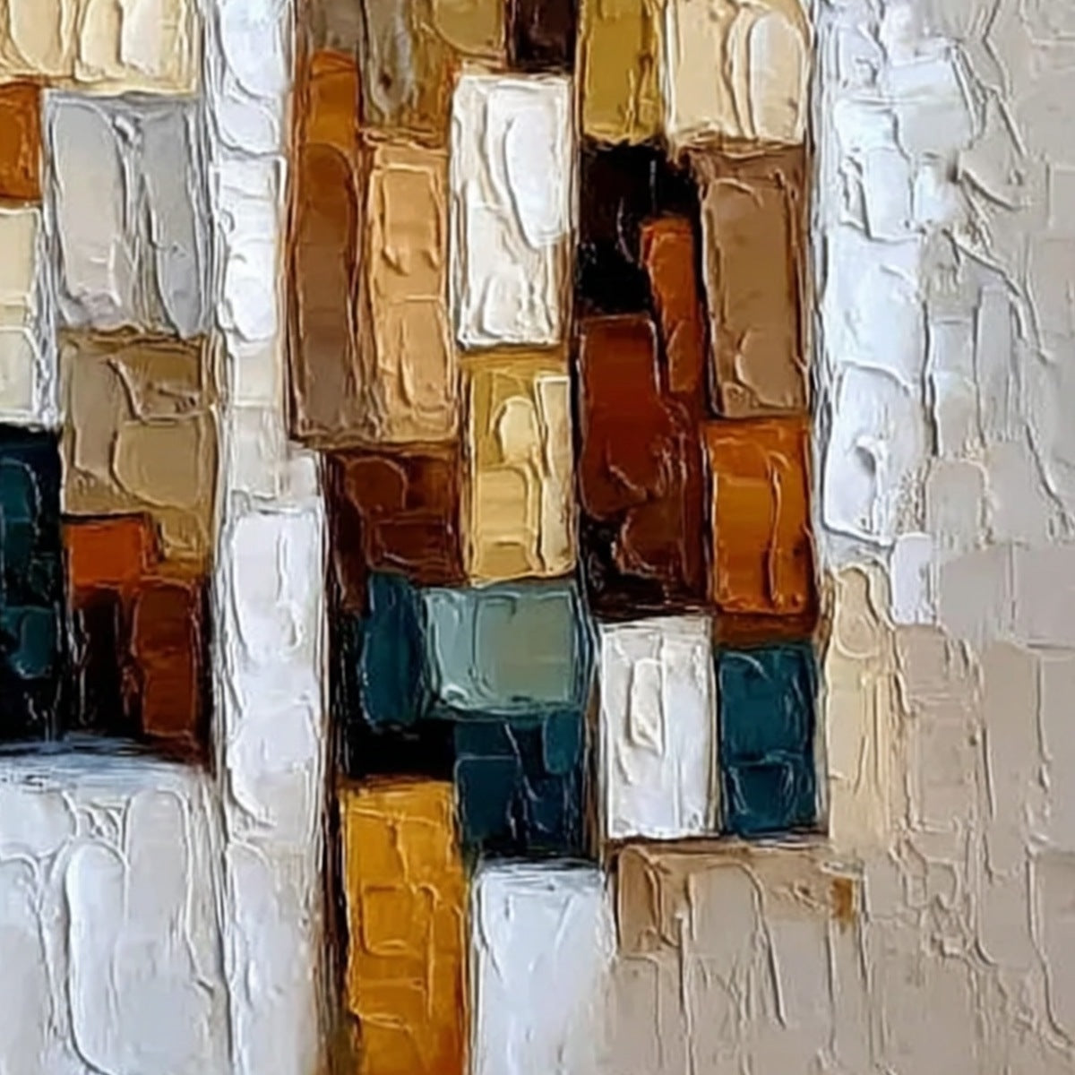 COMPANIONS: Heavy Texture Abstract Figurative Palette Knife Oil Painting - Image 5