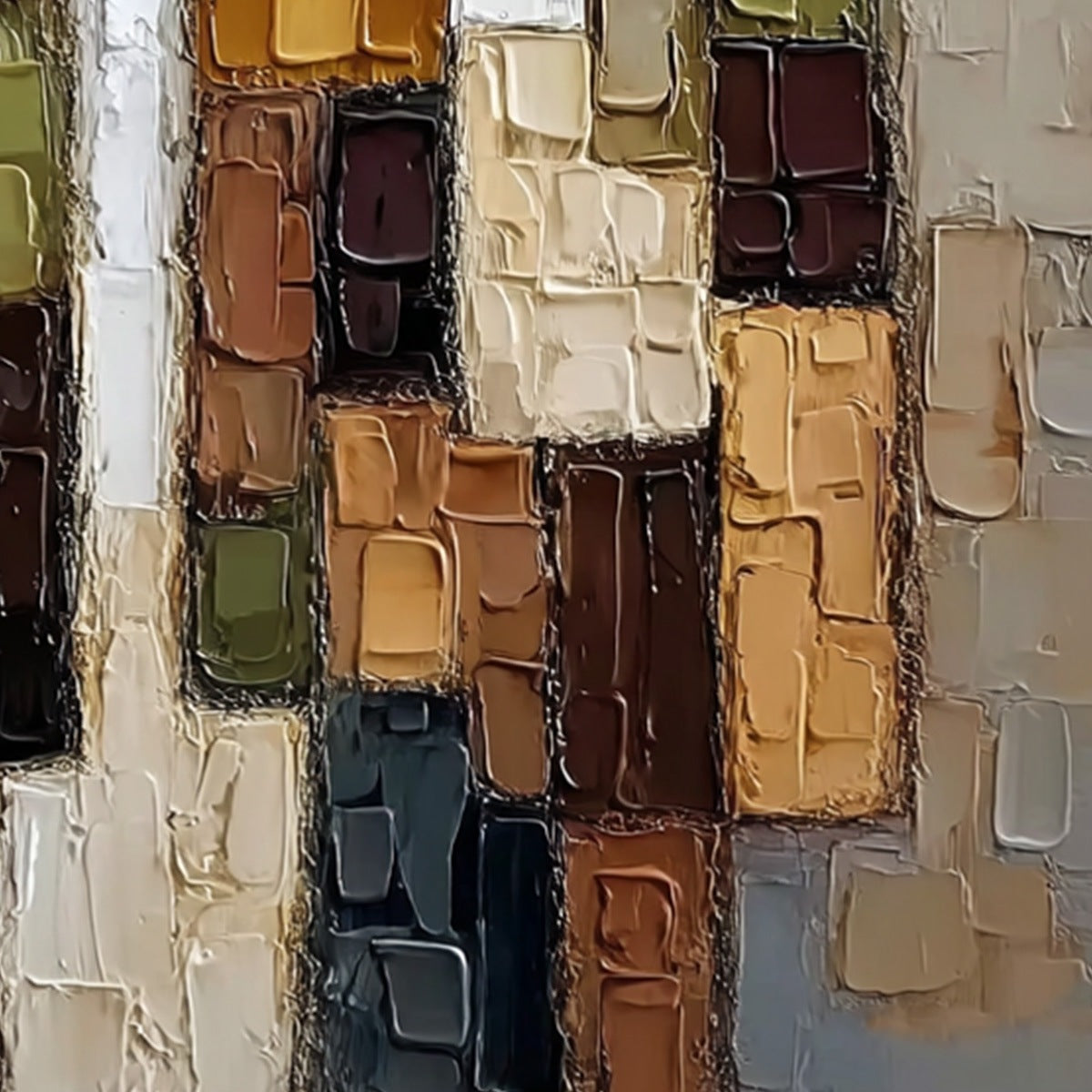 COMPANIONS: Textured Abstract Figurative Impasto Painting - Image 3