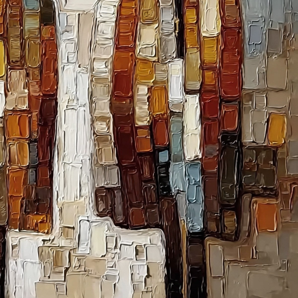 COMPANIONS: Textured Impasto Abstract Figurative Wall Art - Image 3