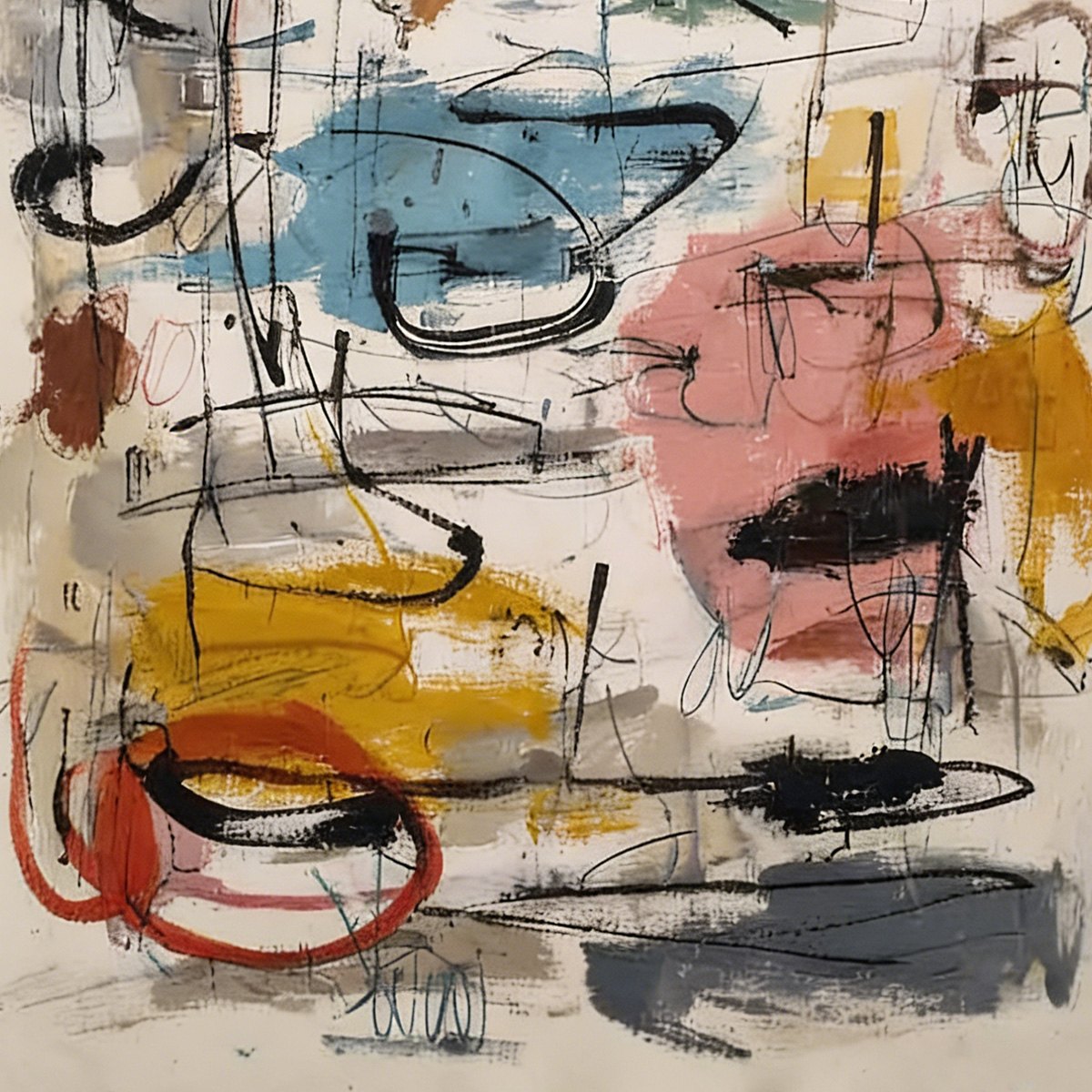 CONCRETE JUNGLE SYMPHONY: Large Vertical Colorful Abstract Wall Art - Image 5