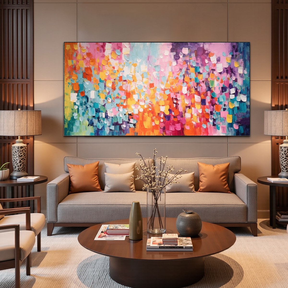 CONFETTI DREAMS: Textured Abstract Oil Painting - Image 5