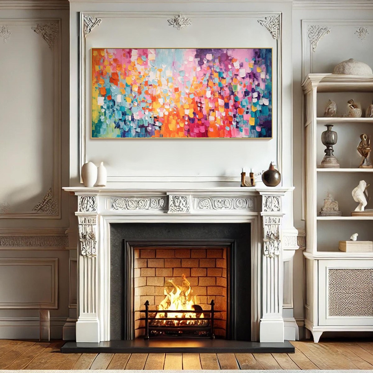 CONFETTI DREAMS: Textured Abstract Oil Painting - Image 7