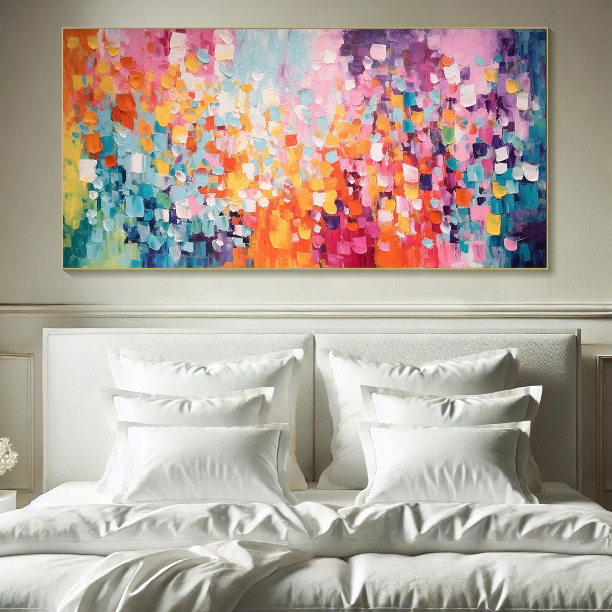 CONFETTI DREAMS: Textured Abstract Oil Painting - Image 2