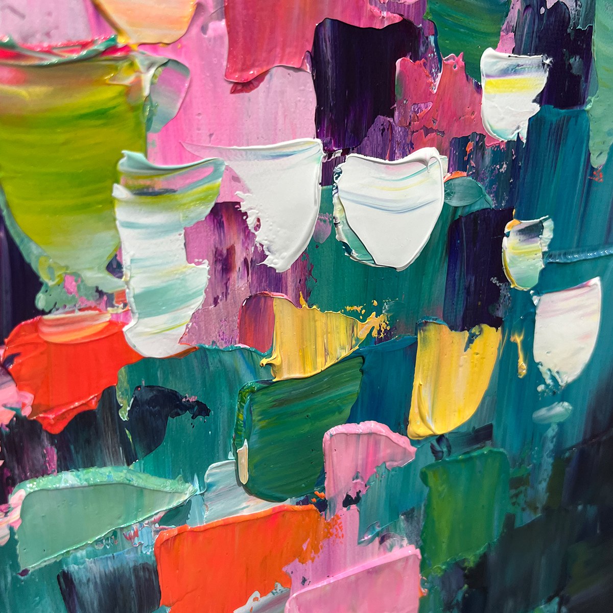 CONFETTI DREAMS: Textured Abstract Oil Painting - Image 6