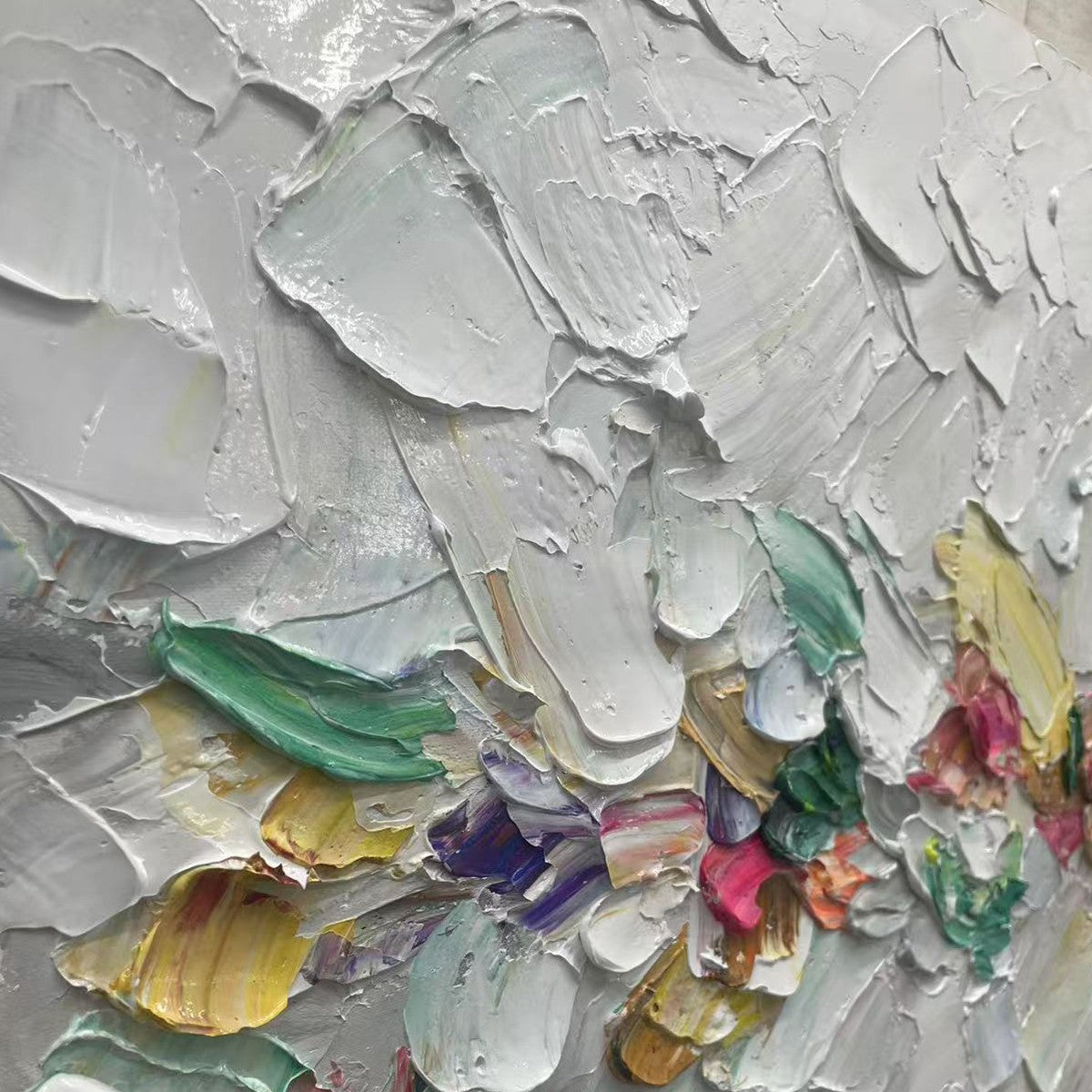 CONFETTI DREAM: Textured Abstract Painting in Pastel Rainbow - Image 5