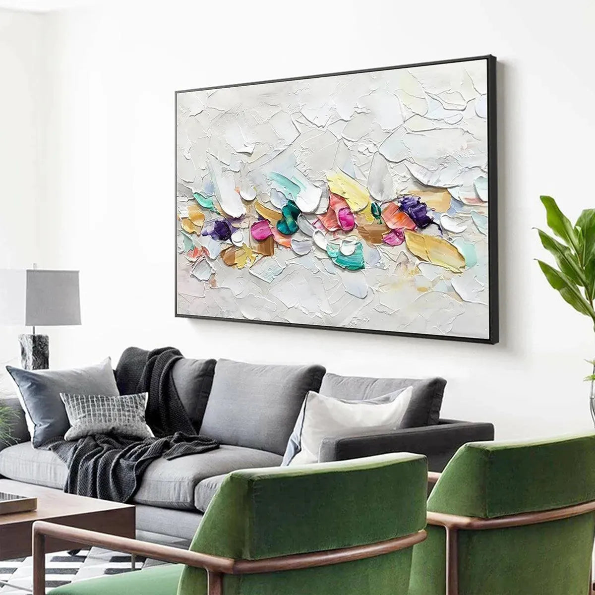 CONFETTI DREAM: Textured Abstract Painting in Pastel Rainbow - Image 7