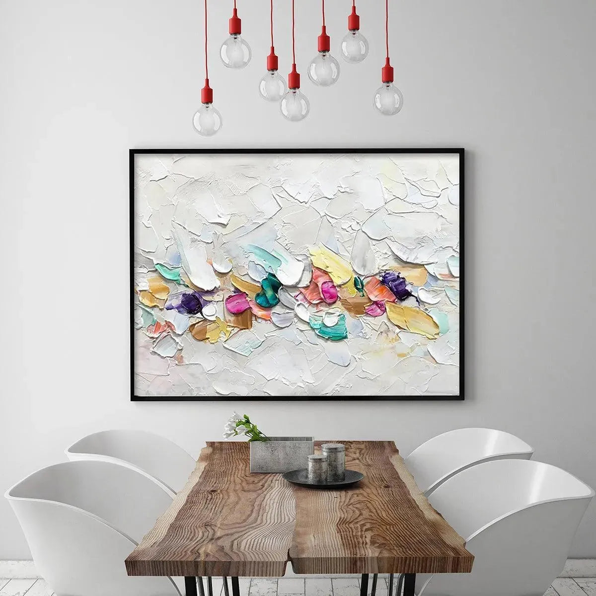 CONFETTI DREAM: Textured Abstract Painting in Pastel Rainbow - Image 8