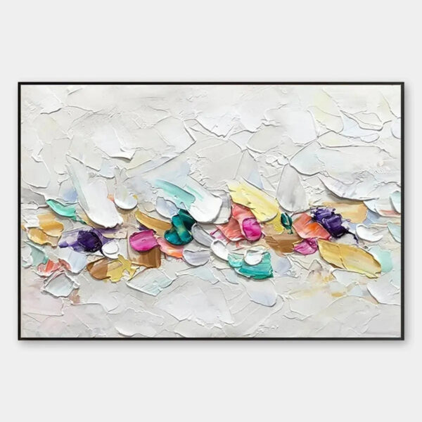 CONFETTI DREAM: Textured Abstract Painting in Pastel Rainbow