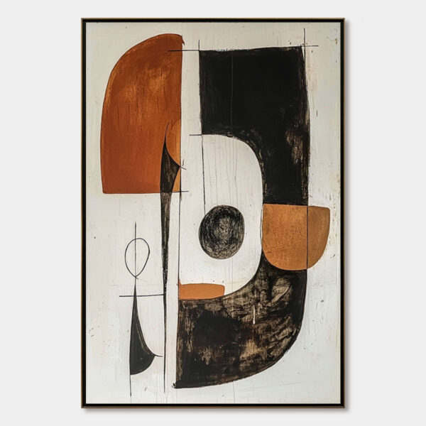 CONSTRUCT: Modern Abstract Geometric Oil Painting
