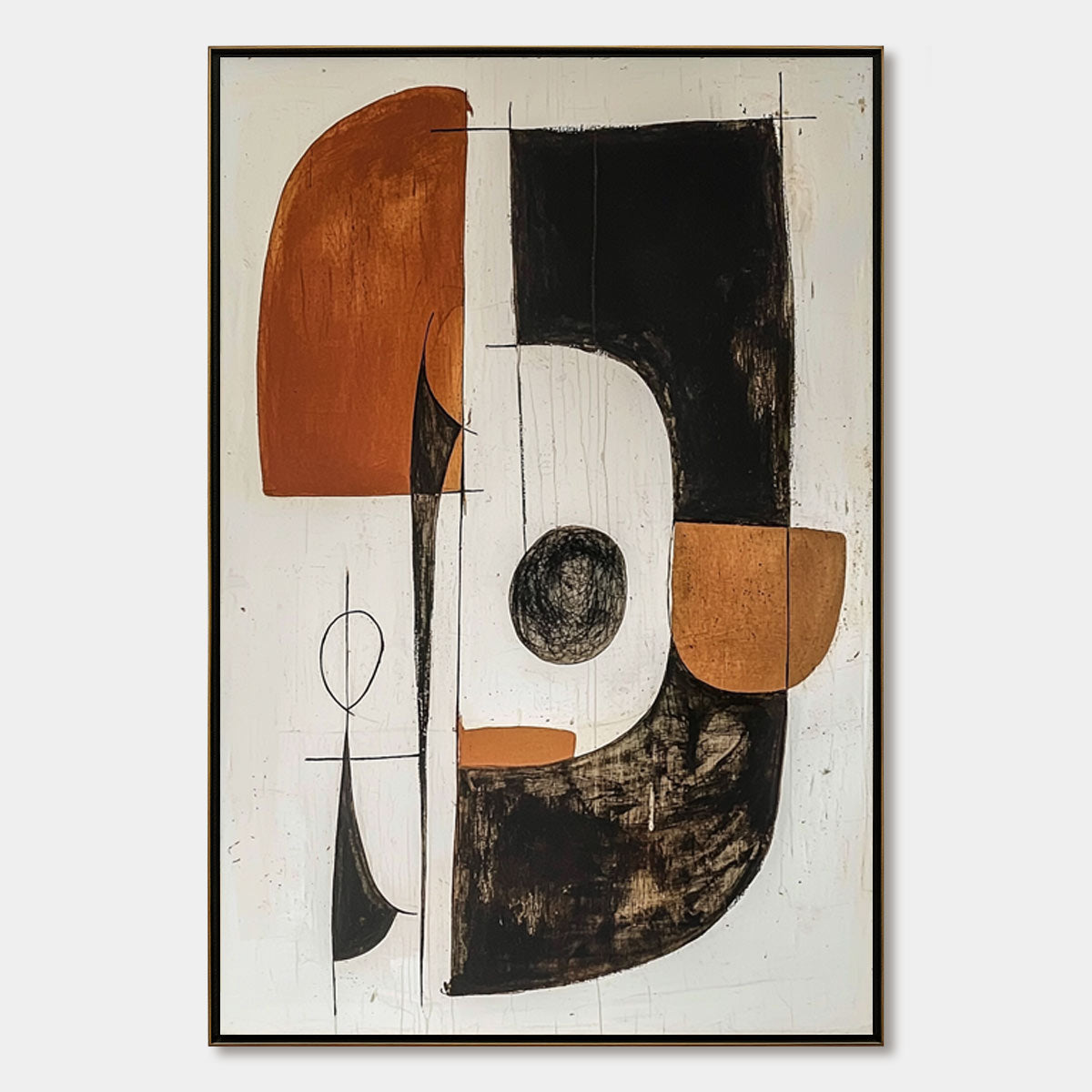 CONSTRUCT: Modern Abstract Geometric Oil Painting