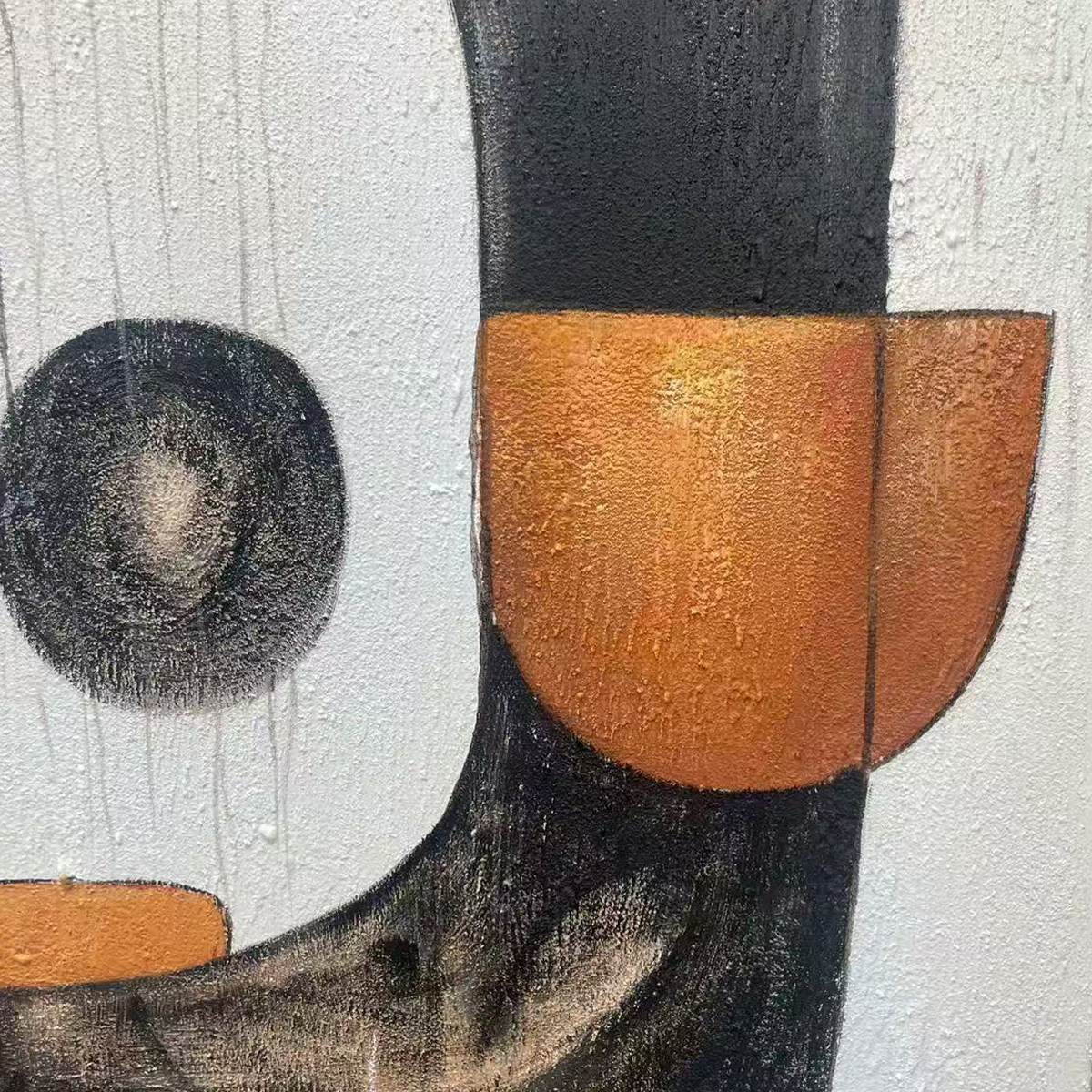 CONSTRUCT: Modern Abstract Geometric Oil Painting - Image 7
