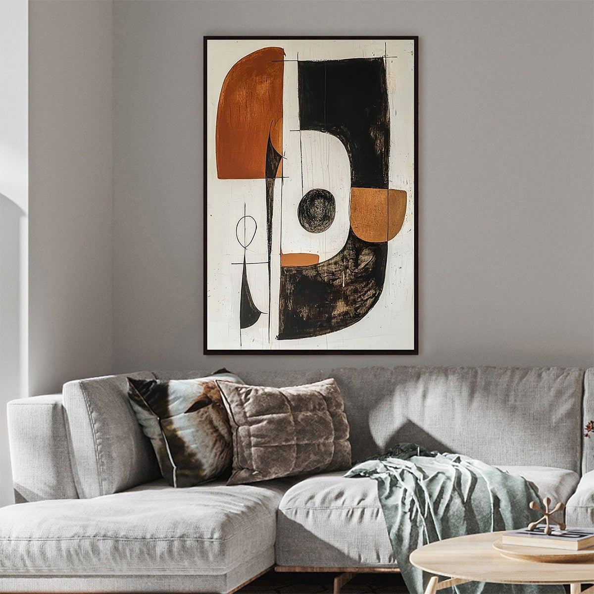 CONSTRUCT: Modern Abstract Geometric Oil Painting - Image 6
