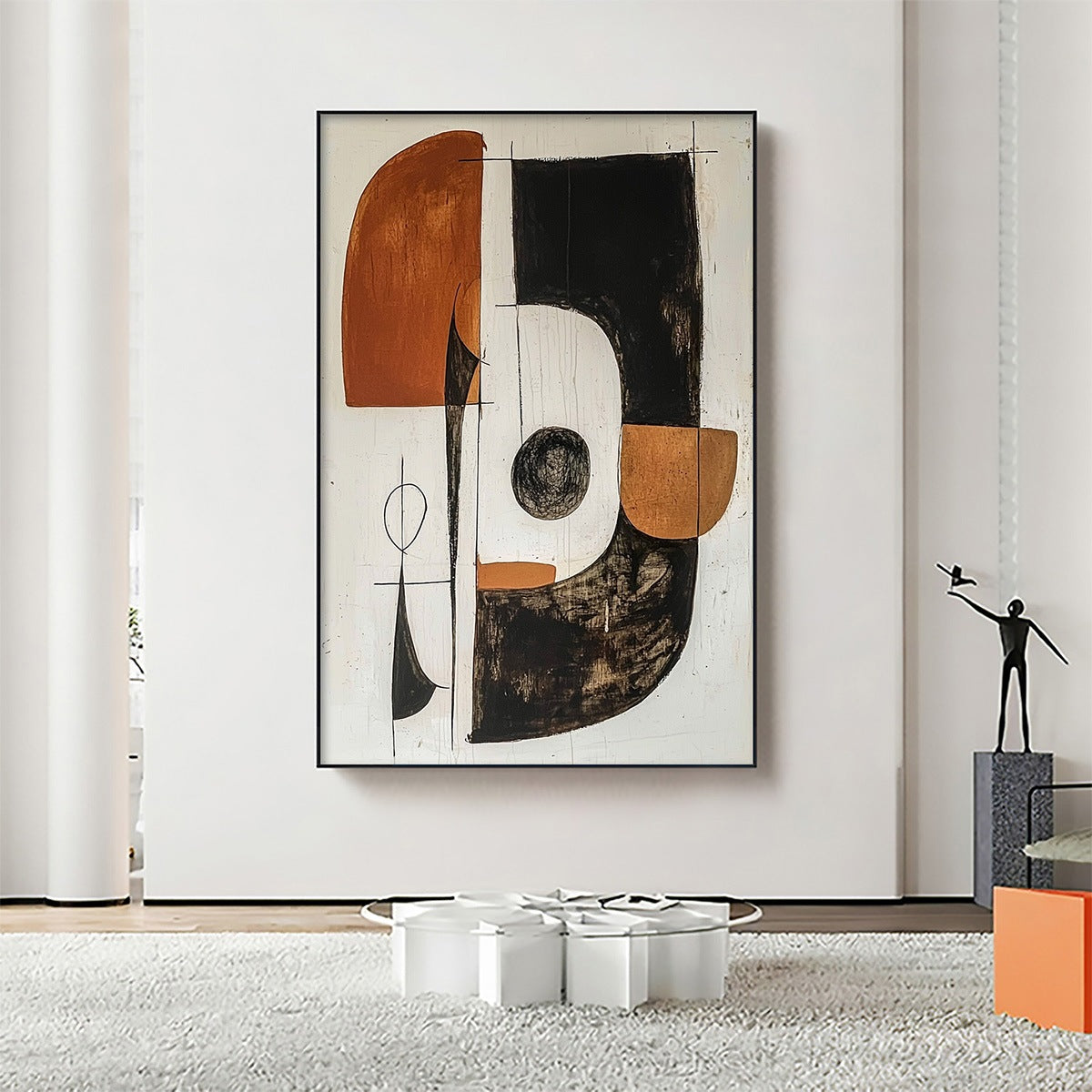 CONSTRUCT: Modern Abstract Geometric Oil Painting - Image 2