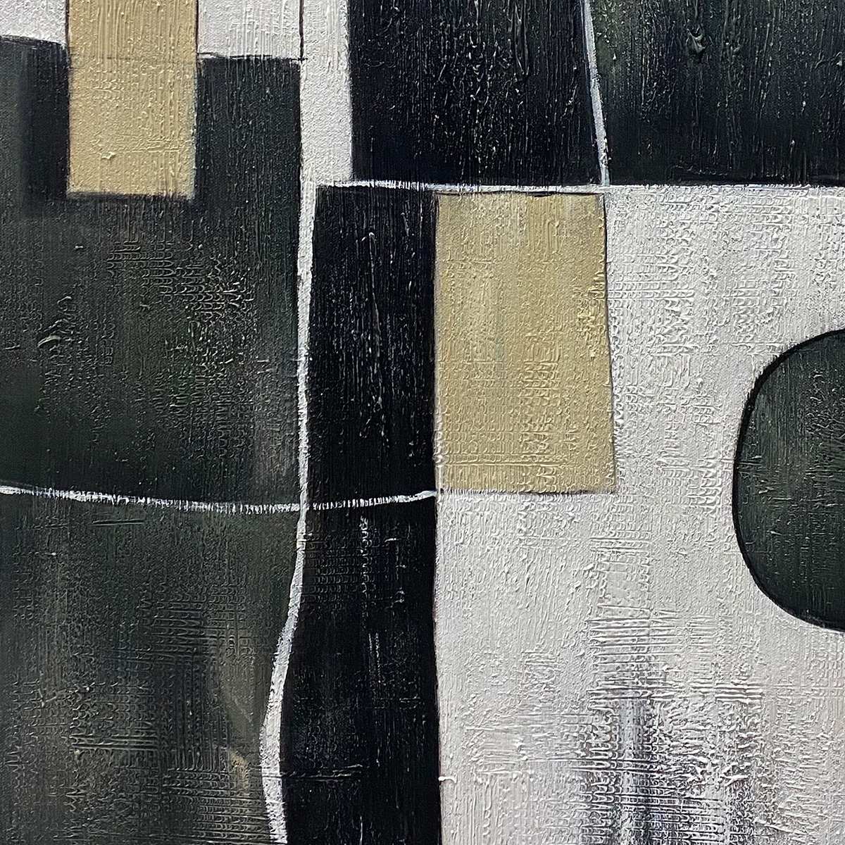 CONTRAST: Abstract Geometric Oil Painting - Image 6