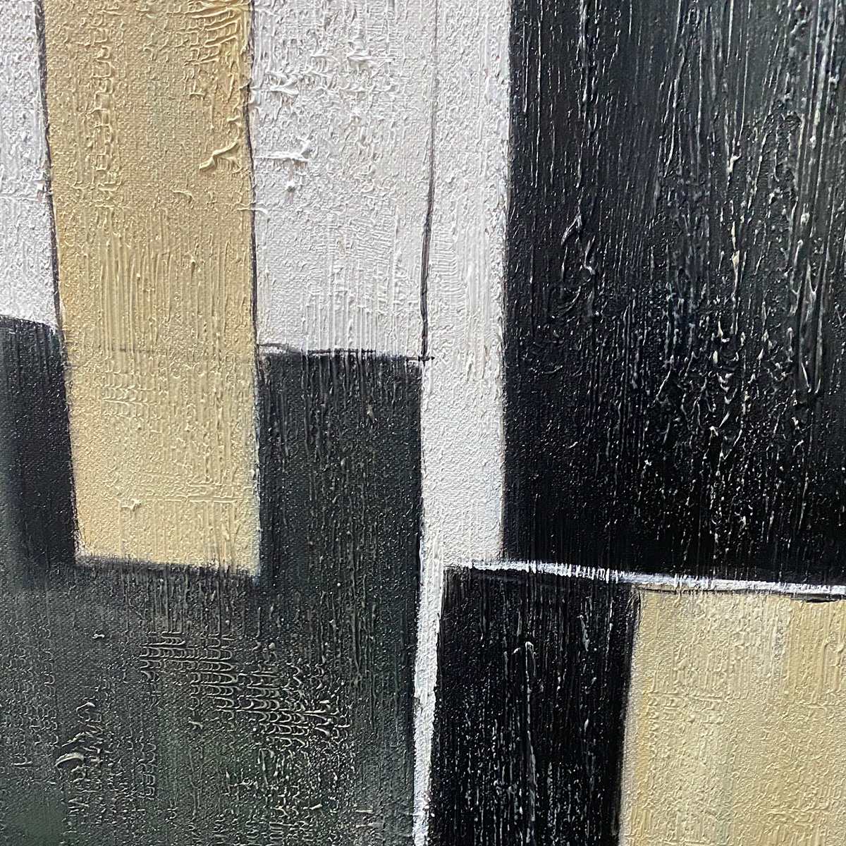 CONTRAST: Abstract Geometric Oil Painting - Image 3
