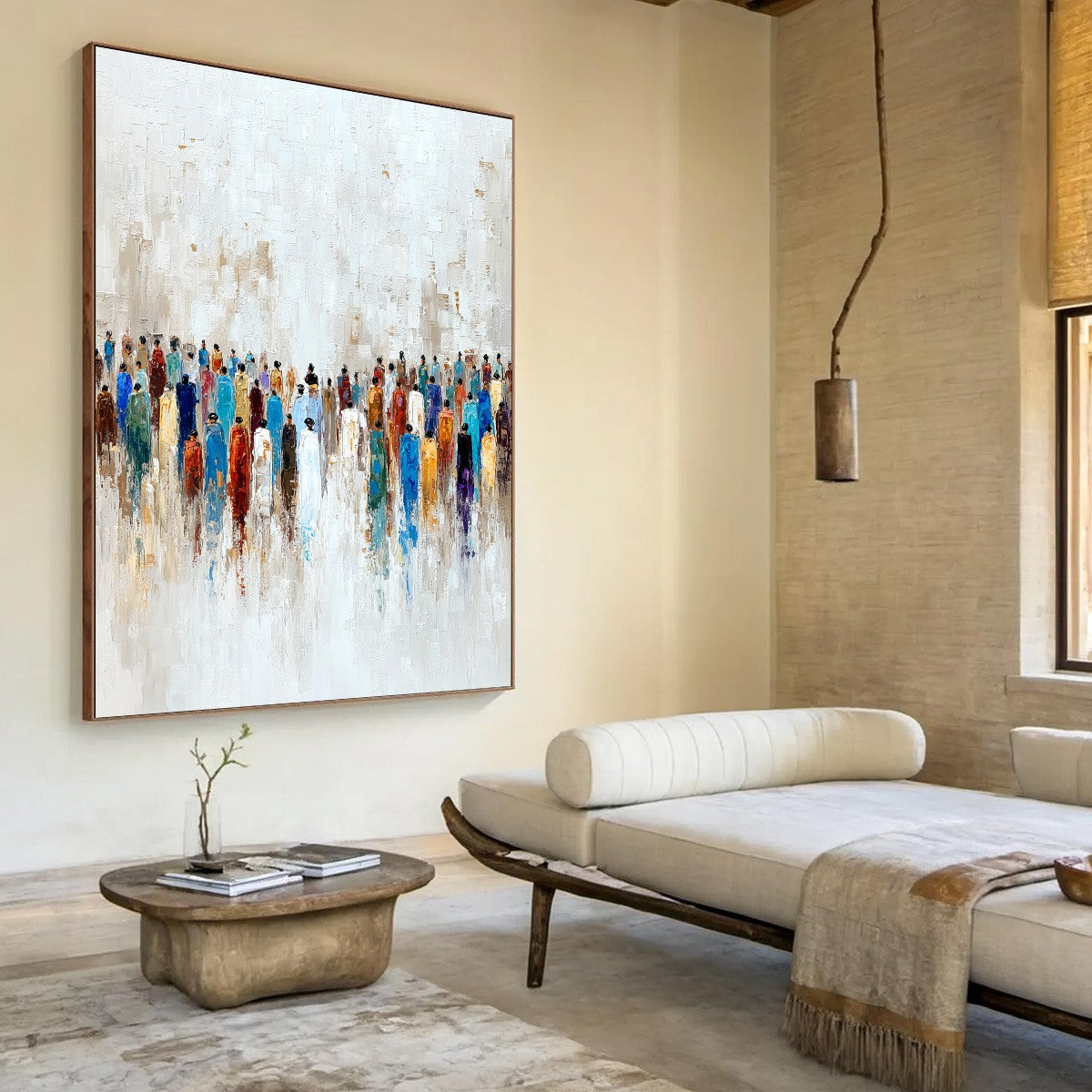 CONVERGENCE: Colorful Abstract Figurative Painting of a Crowd - Image 8