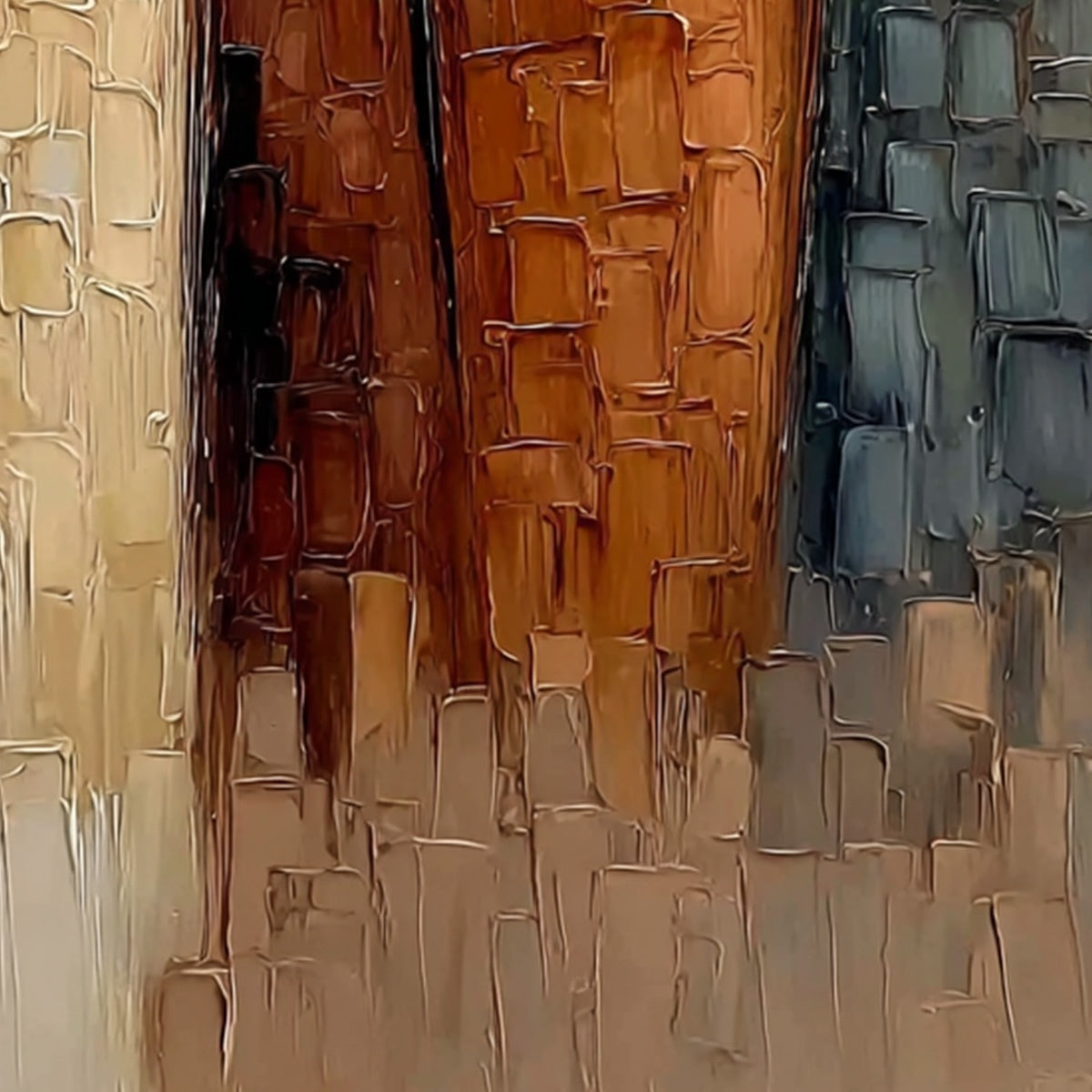 CONVERGENCE: Textured Abstract Figurative Impasto Painting - Image 5