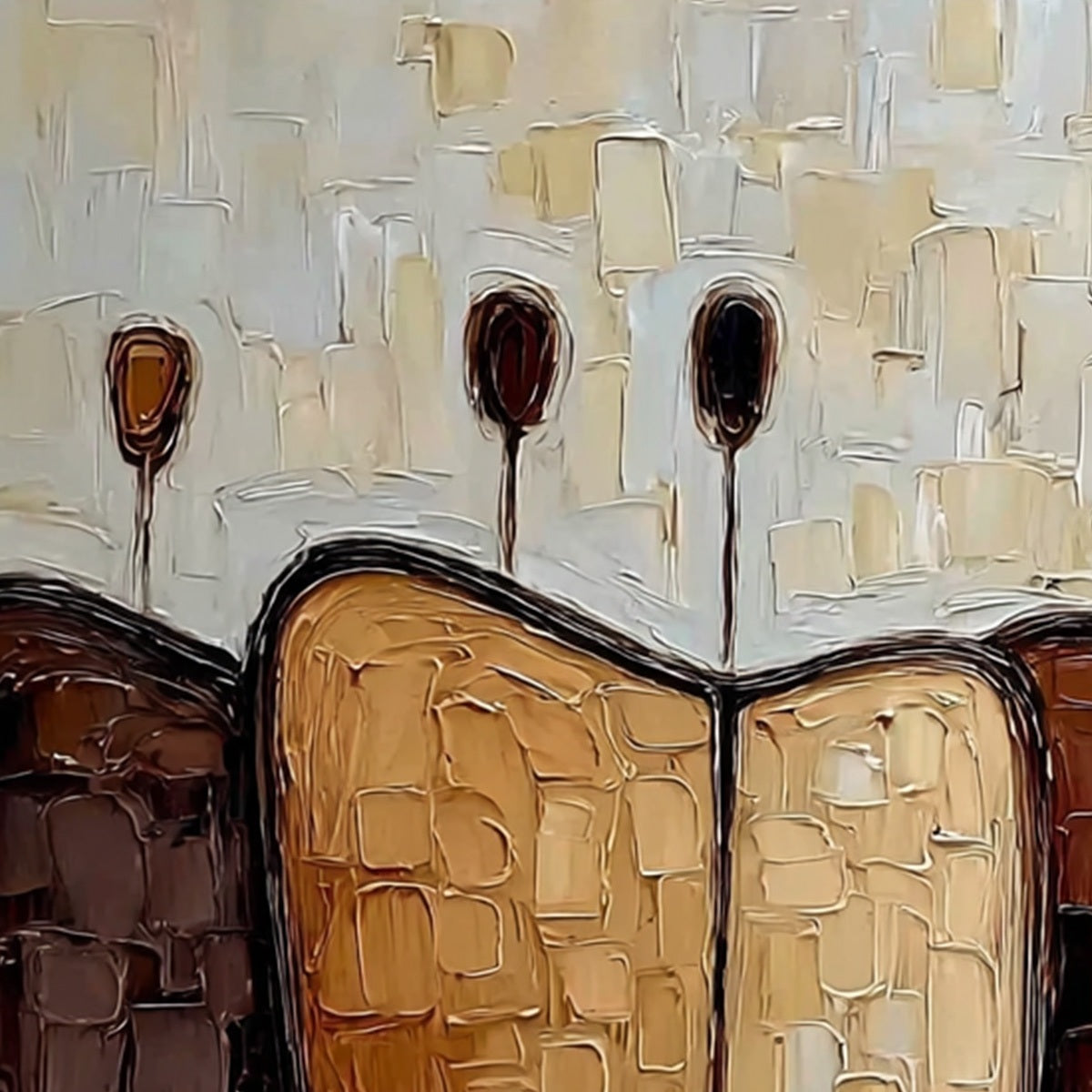 CONVERGENCE: Textured Abstract Figurative Impasto Painting - Image 3