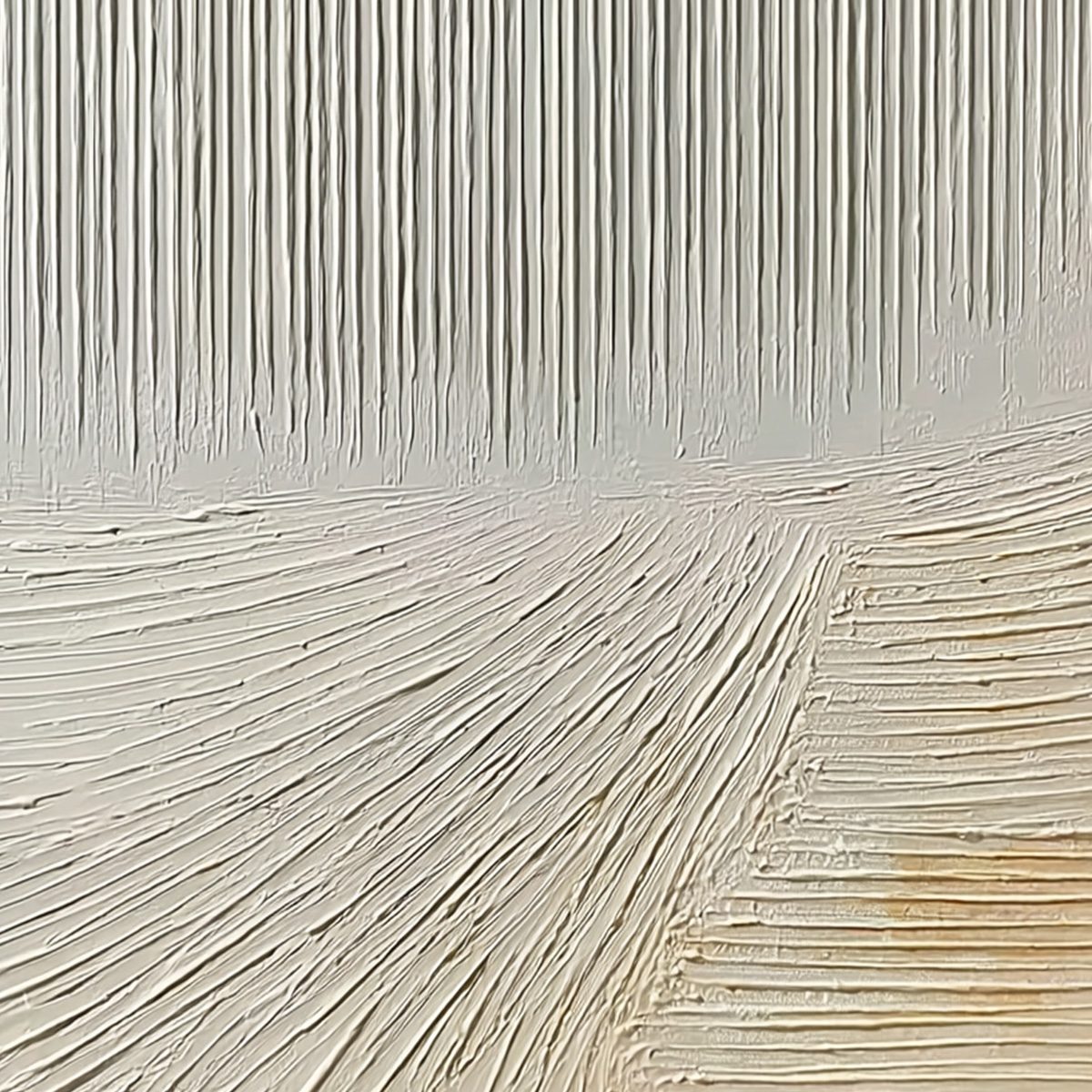 CONVERGENCE: Textured Minimalist Wabi Sabi Abstract Painting in White - Image 5