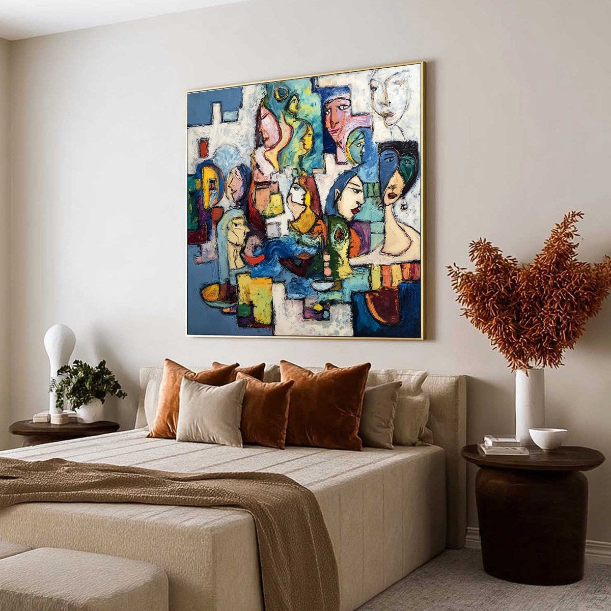 CONVERSATIONS: Colorful Abstract Figurative People Painting - Image 7