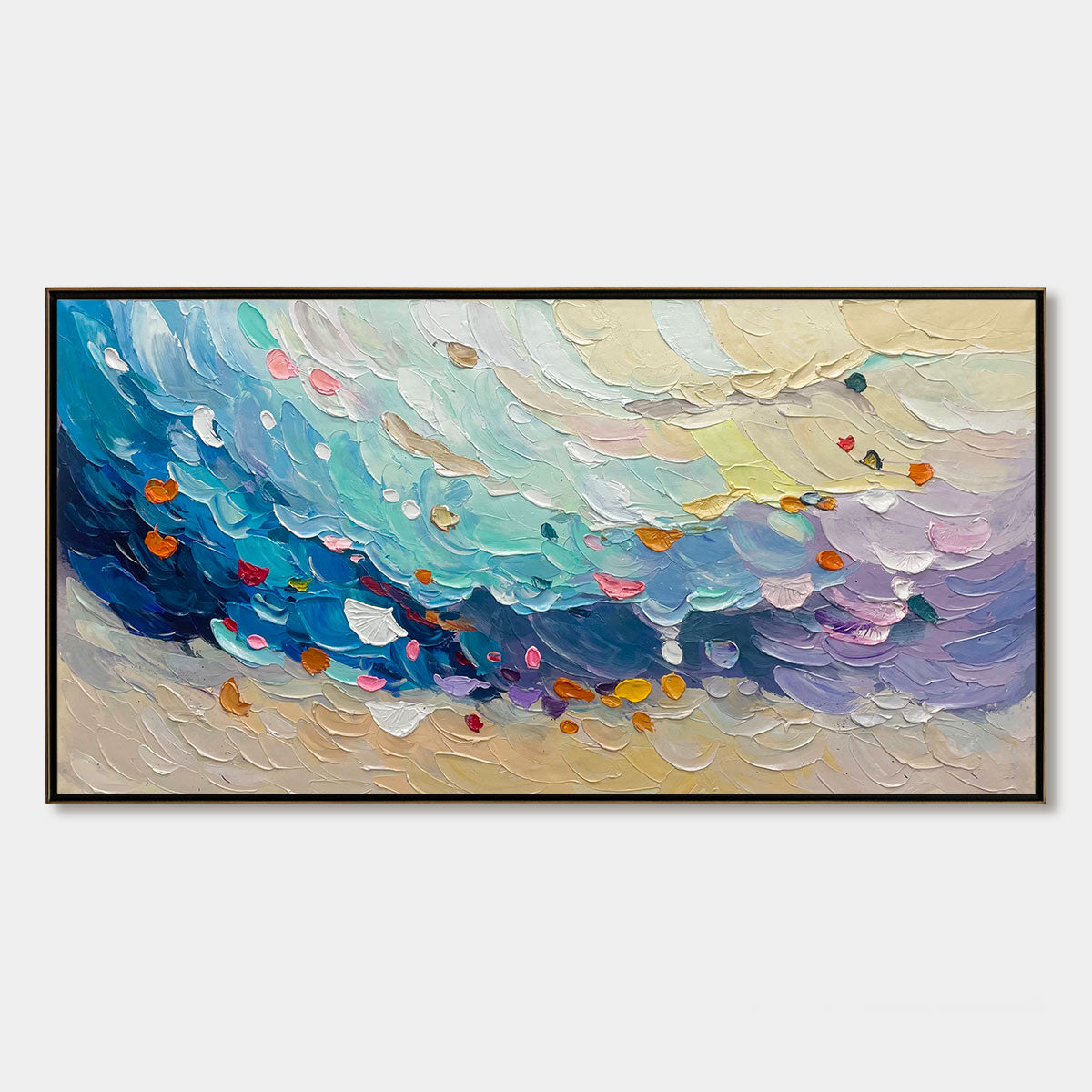 Ready to Ship | CORAL DREAM: Textured Abstract Seascape Oil Painting - Image 3