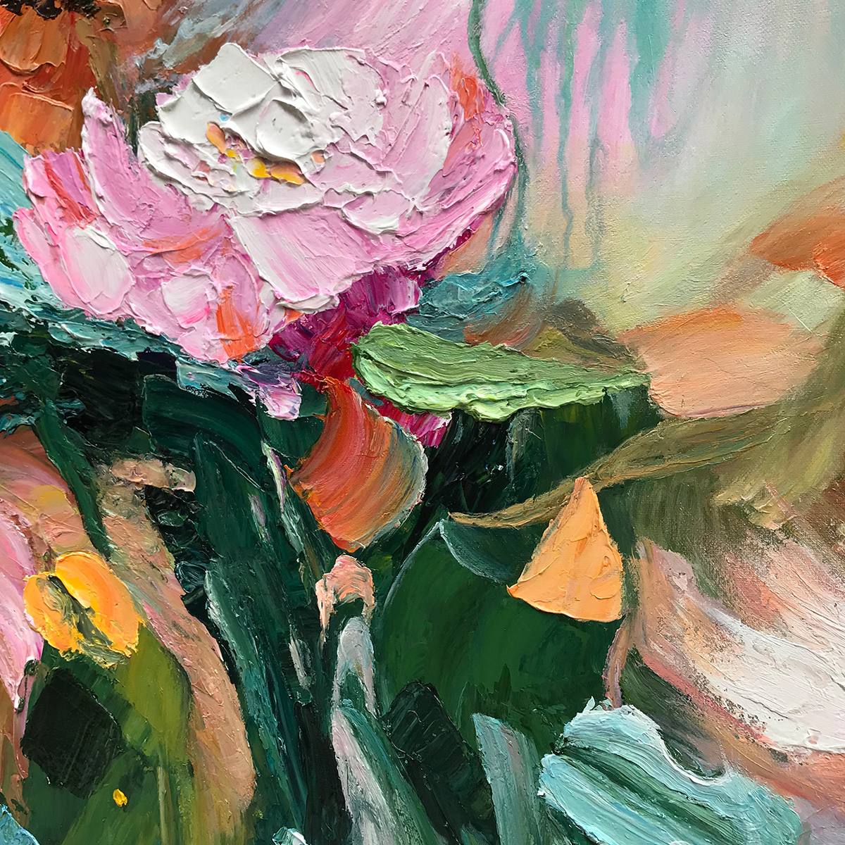 Ready to Ship | BLOOMING ROMANCE: Impressionistic Floral Oil Painting - Image 4