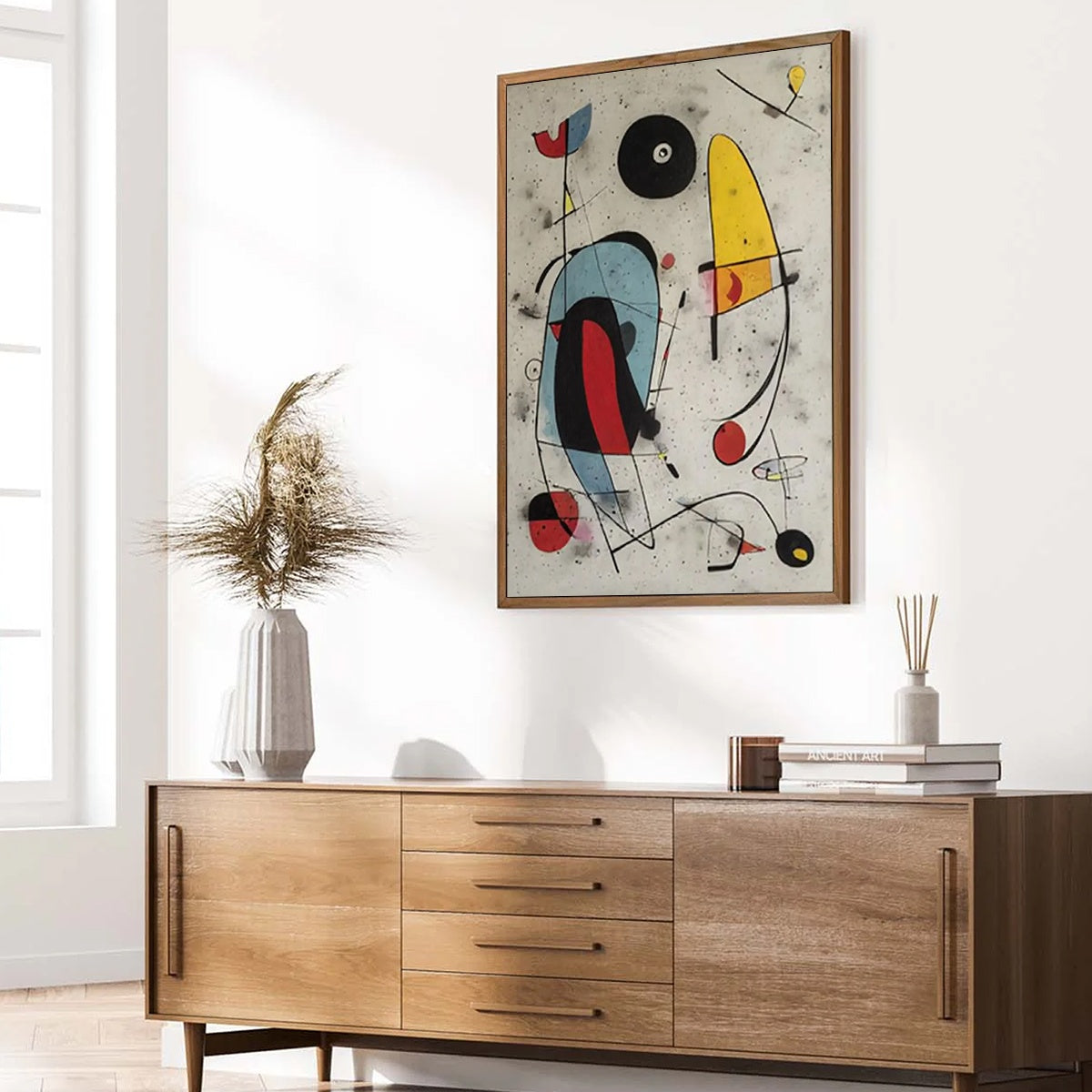 COSMIC NOTES: Modern Abstract Geometric Oil Painting - Image 9
