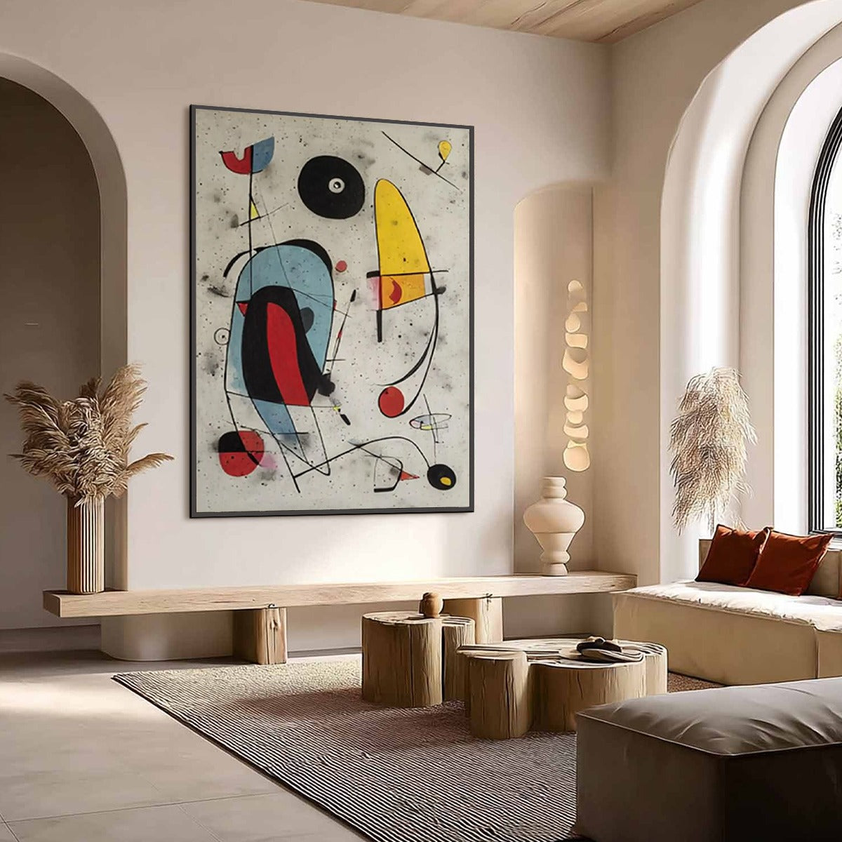COSMIC NOTES: Modern Abstract Geometric Oil Painting - Image 8