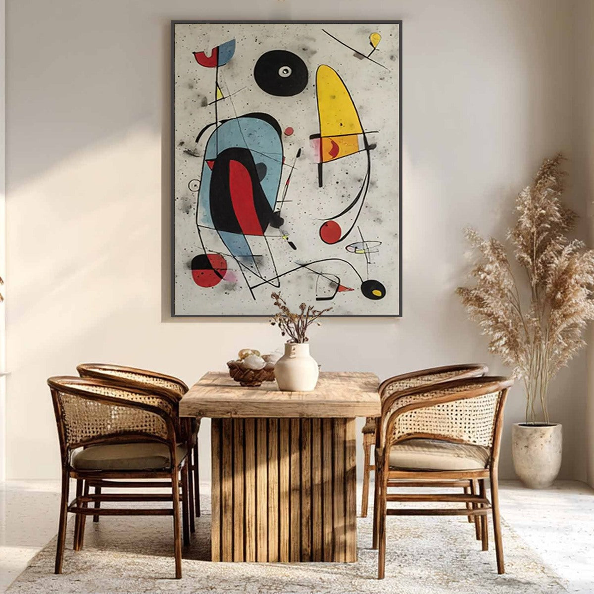 COSMIC NOTES: Modern Abstract Geometric Oil Painting - Image 4