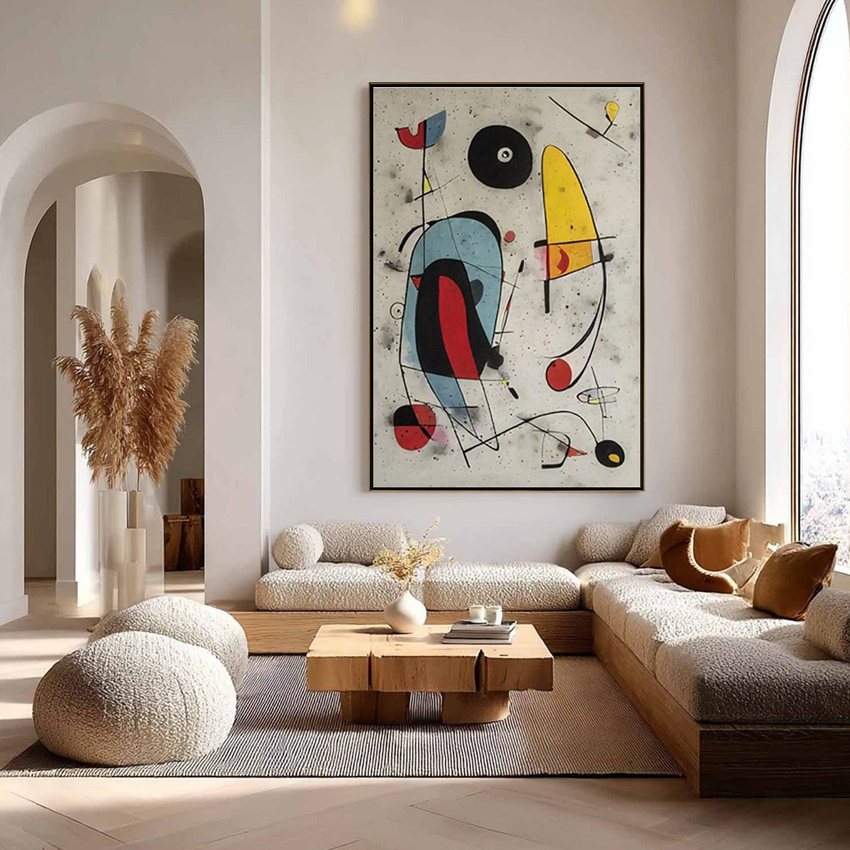 COSMIC NOTES: Modern Abstract Geometric Oil Painting - Image 6