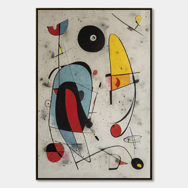 COSMIC NOTES: Modern Abstract Geometric Oil Painting