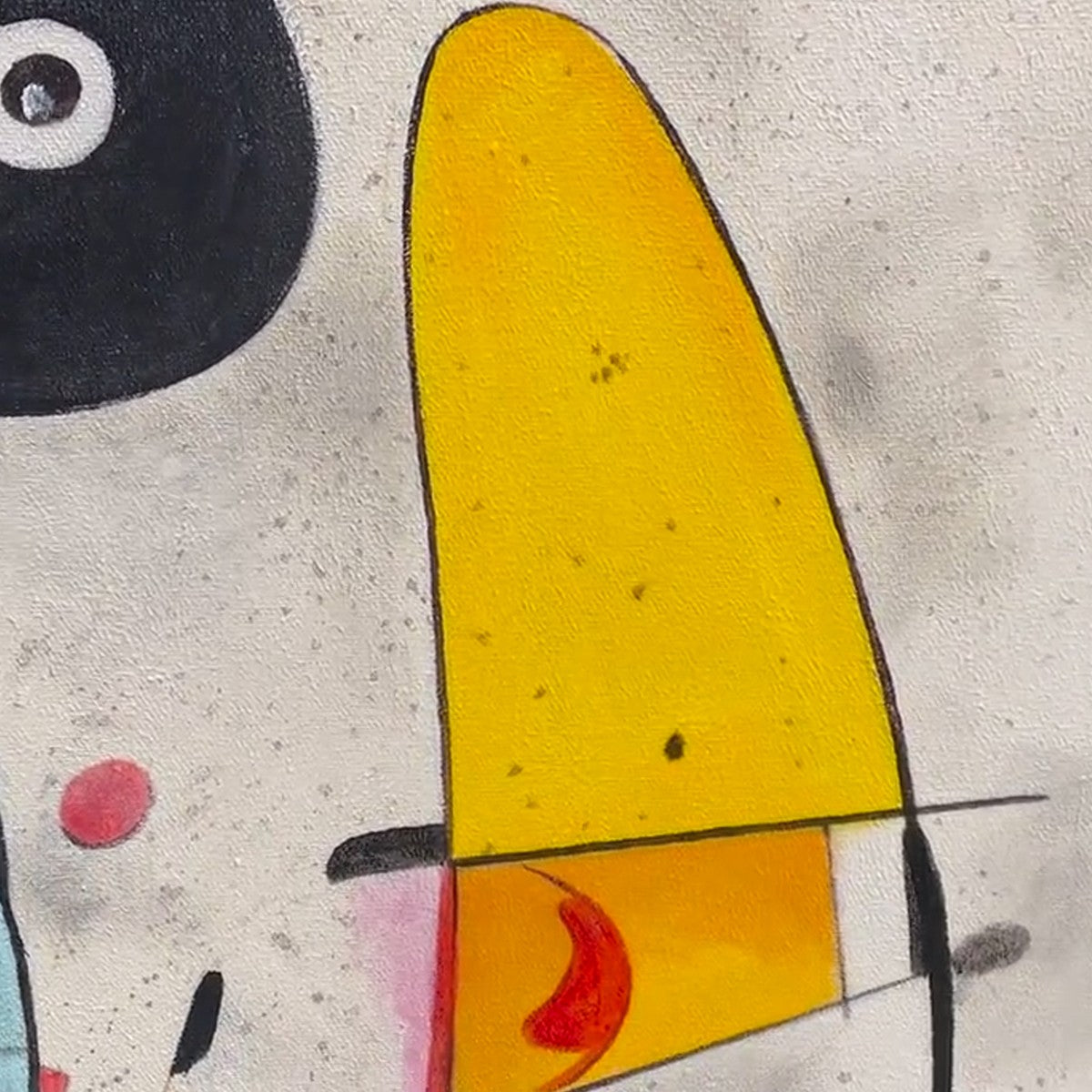 COSMIC NOTES: Modern Abstract Geometric Oil Painting - Image 5