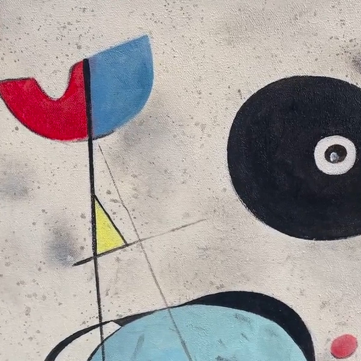 COSMIC NOTES: Modern Abstract Geometric Oil Painting - Image 7