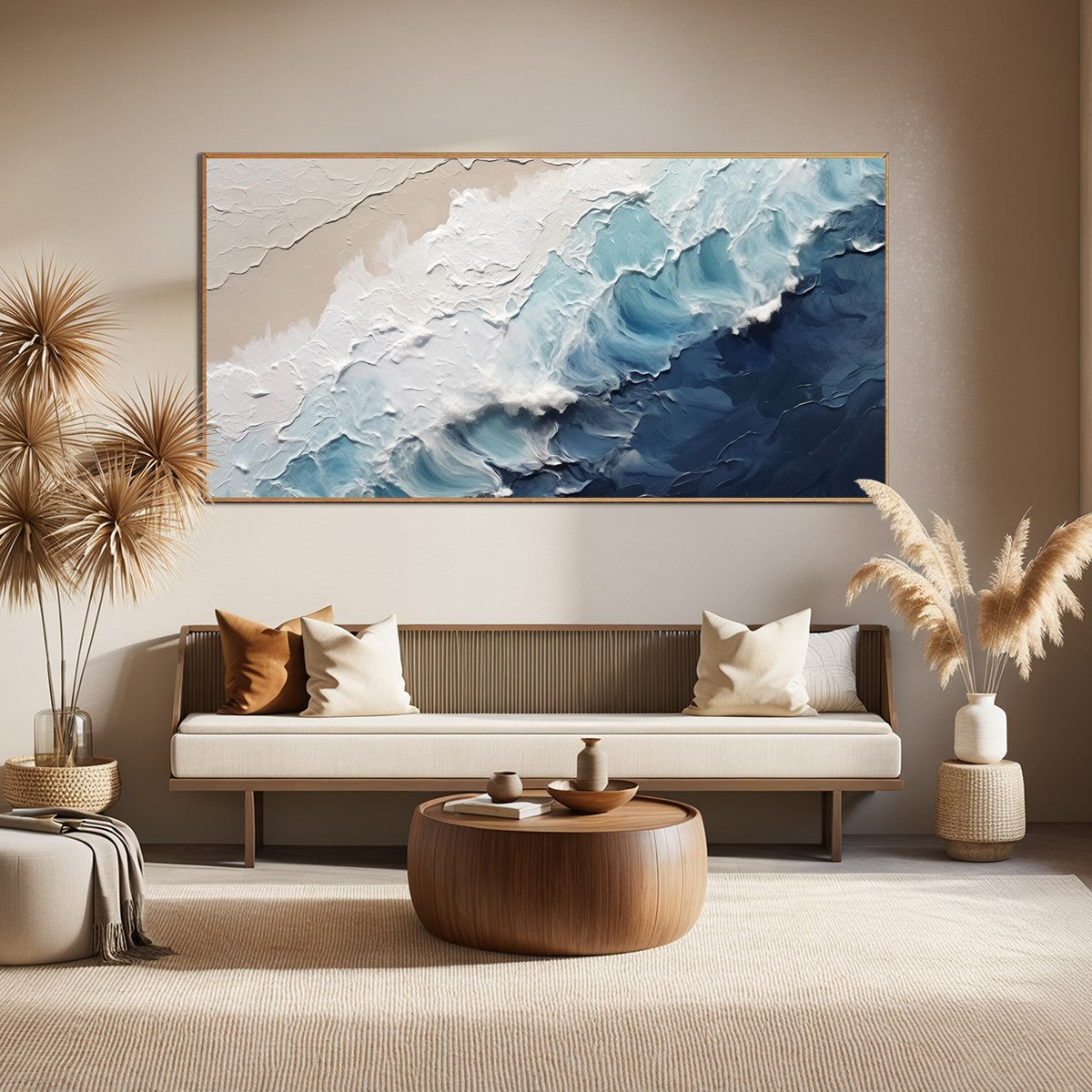CRASHING WAVES: Textured Coastal Seascape Oil Painting - Image 2