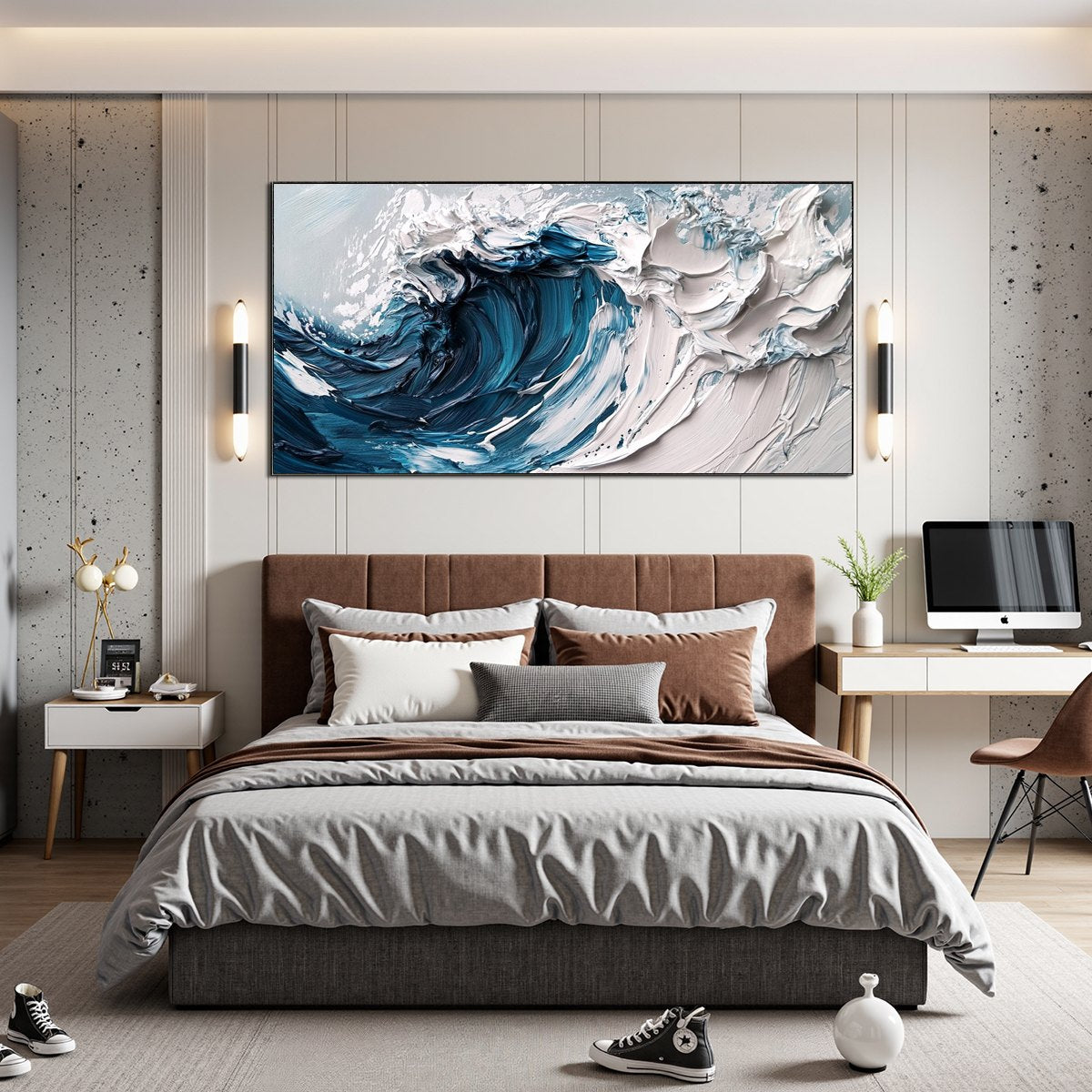 CRASHING WAVE: Textured Impasto Ocean Wave Oil Painting - Image 7