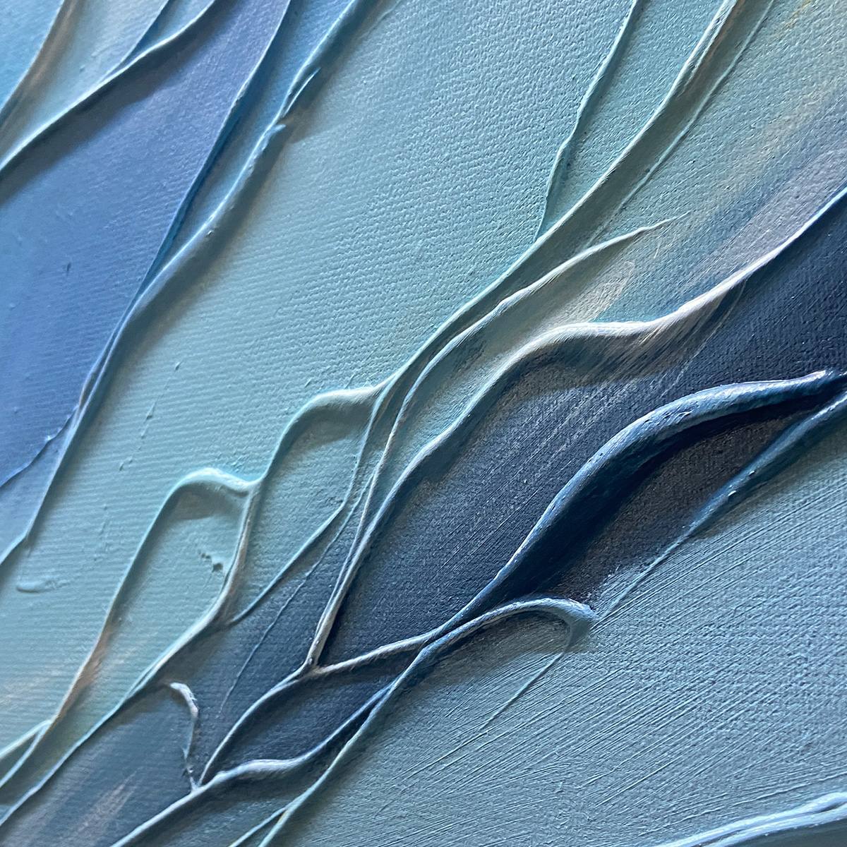 CRESTING WAVE: Textured Seascape Painting - Image 6