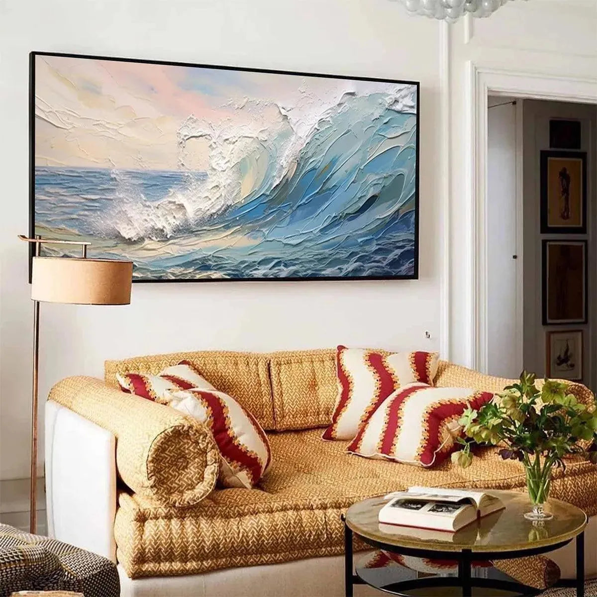 CRESTING WAVE: Textured Seascape Painting - Image 4