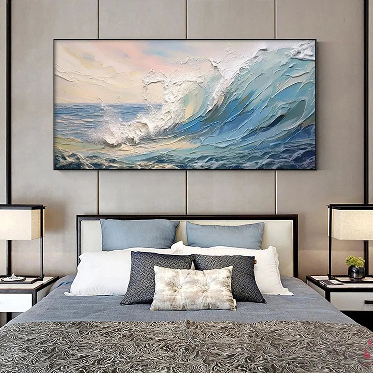 CRESTING WAVE: Textured Seascape Painting - Image 8