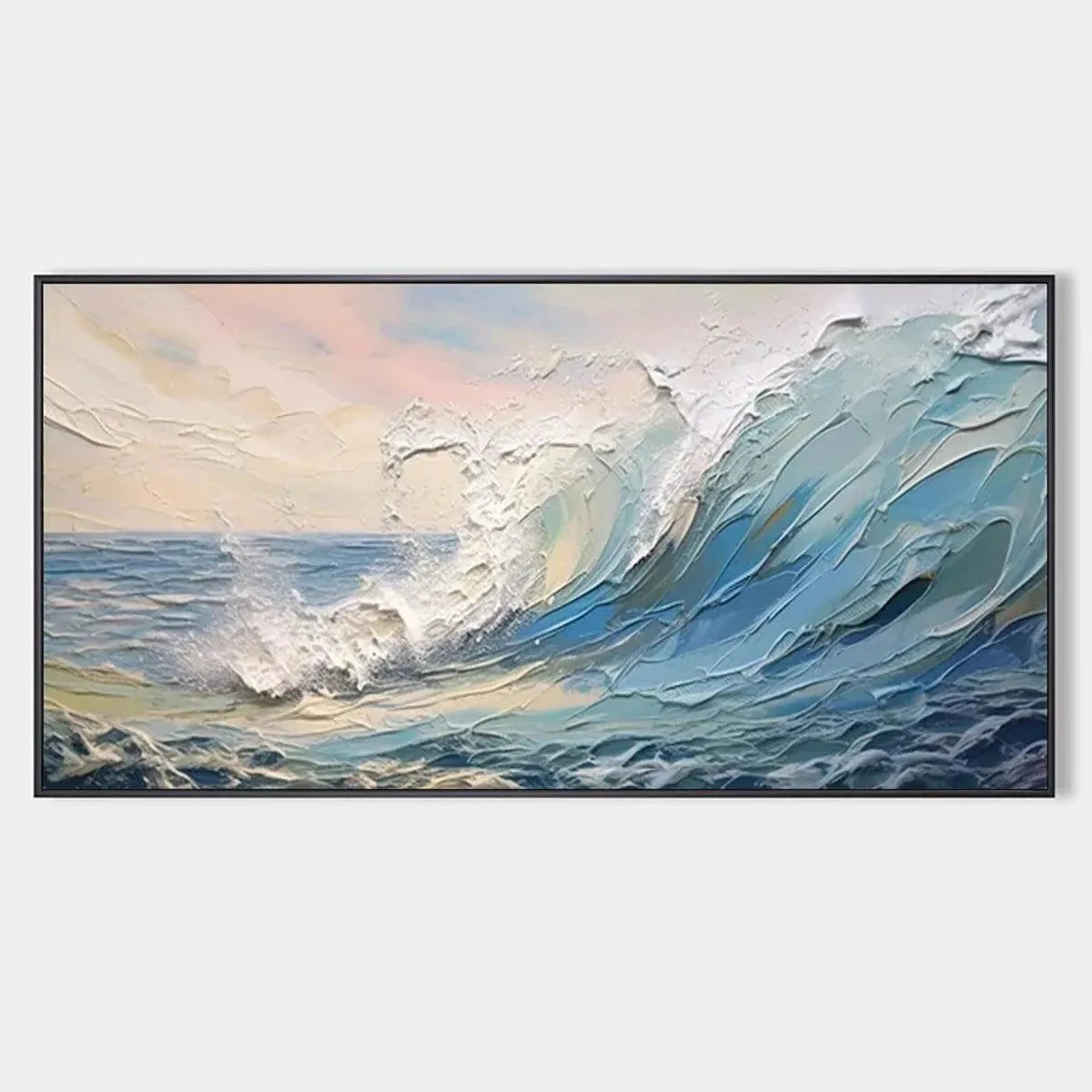 CRESTING WAVE: Textured Seascape Painting