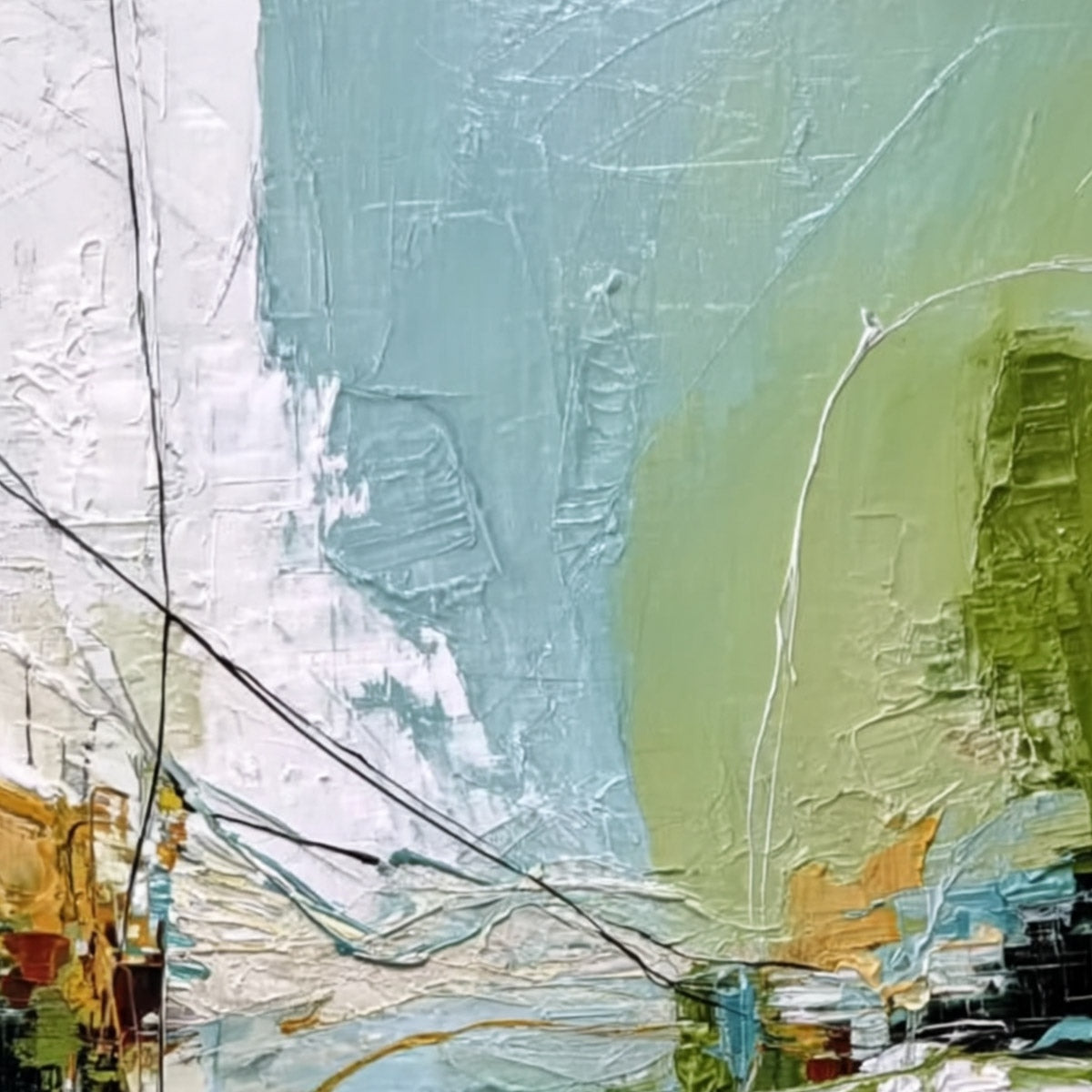 CROSSING PATHS: Large Textured Vertical Abstract Wall Art - Image 3